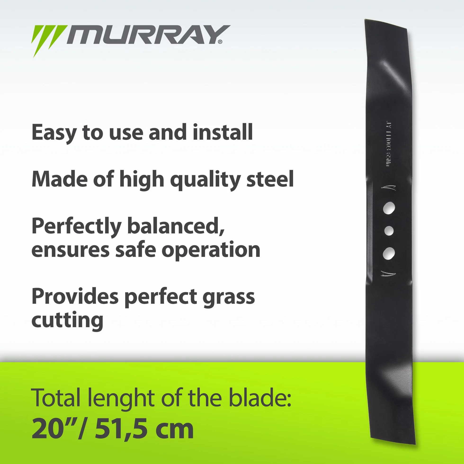Murray Wymienny nóż do kosiarki "M-000B20" do kosiarki spalinowej EQ2-500X – nóż do kosiarki o szerokości cięcia 51 cm