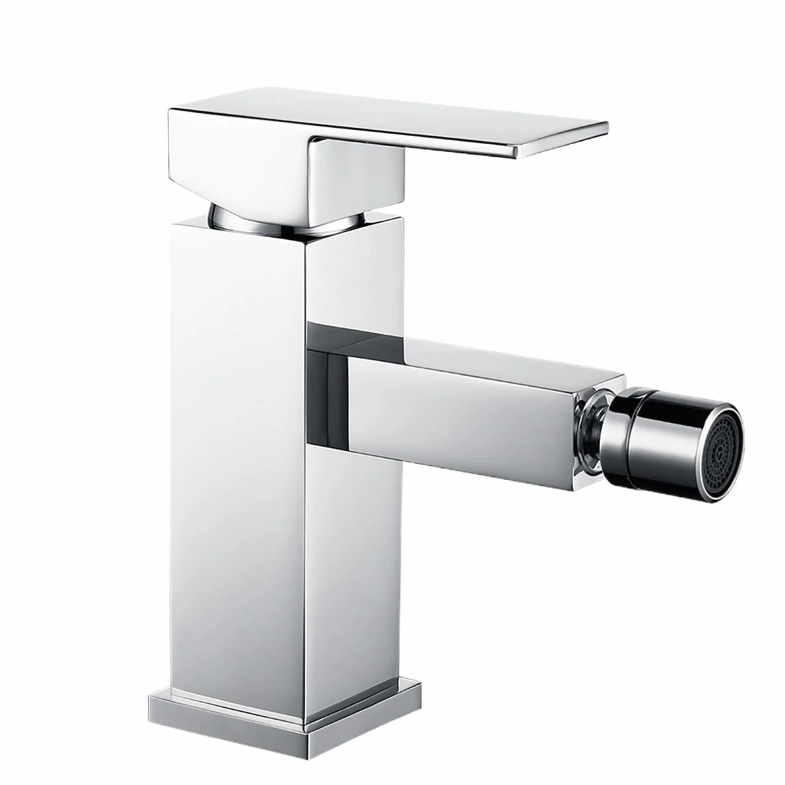Bateria łazienkowa Bidet Mikser z zimną wodą i mieszaczem natryskowym polerowany mosiądz chromowany czarny złoty jednootworowy montaż pokładowy (rozmiar: polerowany chrom)