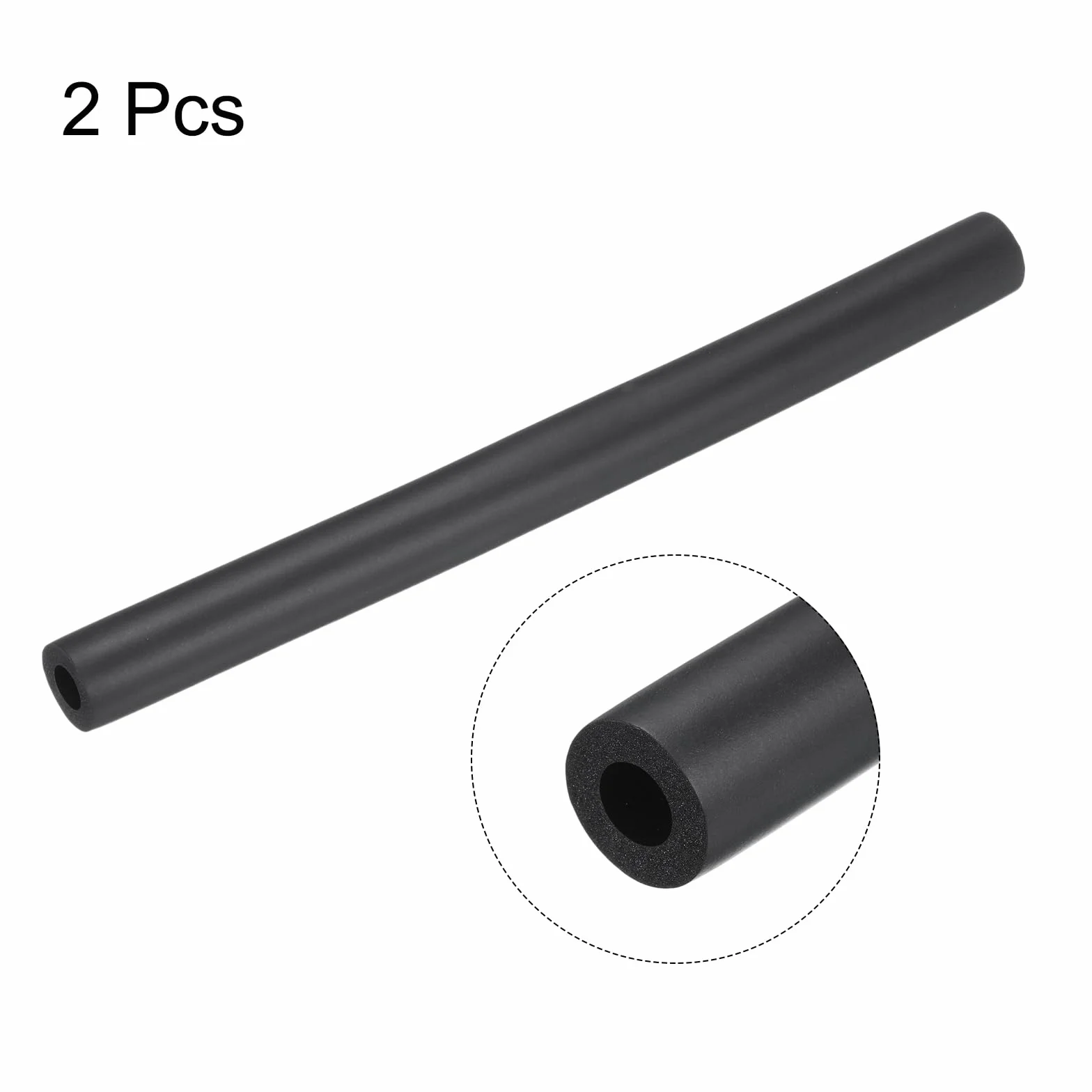 QUARKZMAN 2 szt. 10" rura izolacyjna do rur 10" mm ID 20 mm OD rura piankowa do uchwytu uchwytu, czarna
