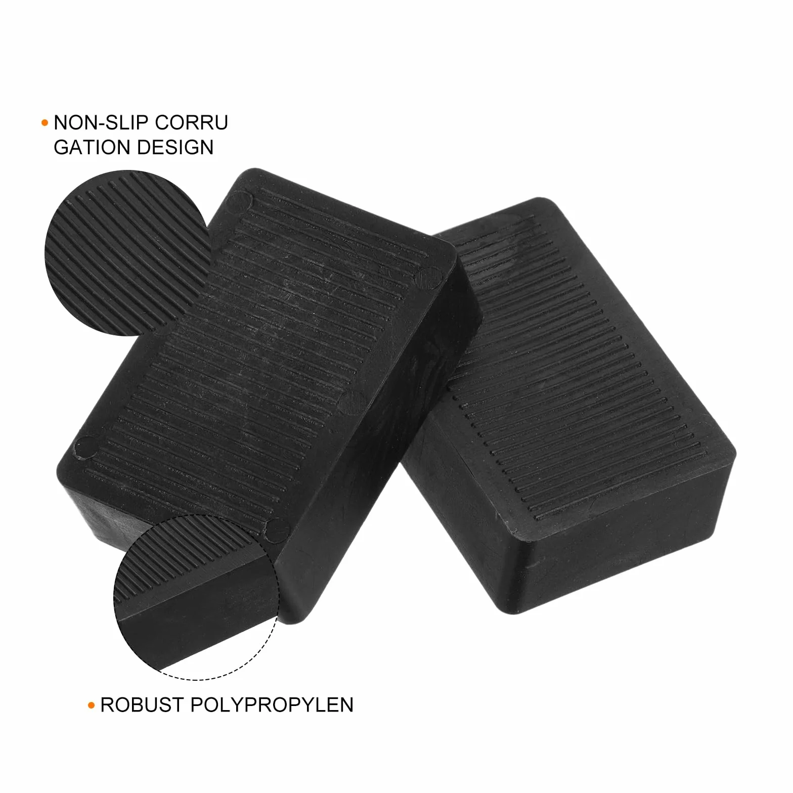 QUARKZMAN 50 sztuk podkładek dystansowych z tworzywa sztucznego, 60 x 40 x 20 mm, kliny dystansowe, kliny, klocki dystansowe, kliny, podkładki dystansowe, czarne