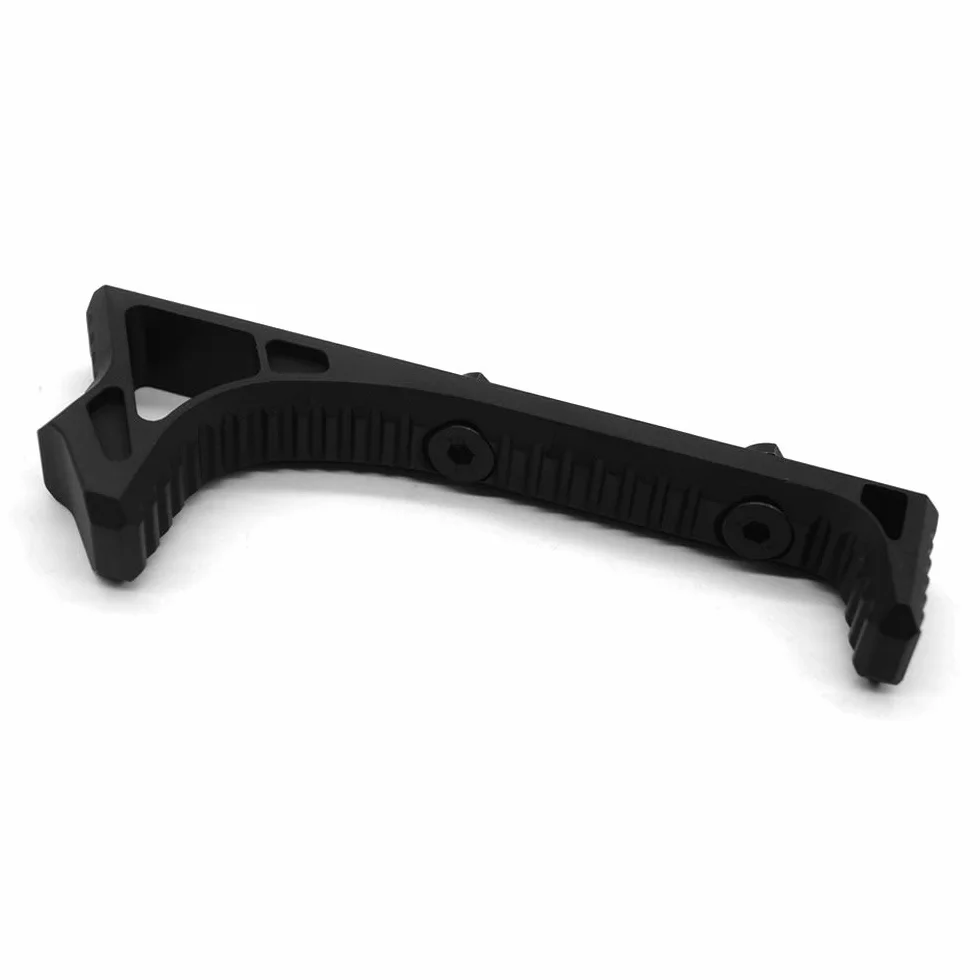 TRIROCK Black Tactical Aluminum Link Curved Angled Hand Stop fits M-LOK handguard rail system