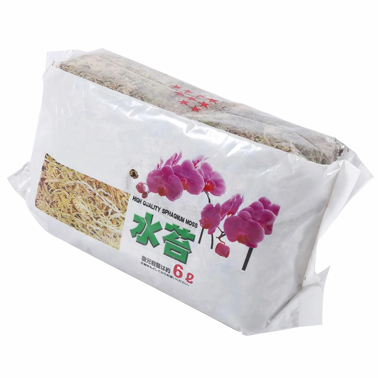 Semme Orchid Sphagnum Moss Premium 6L Organiczny Mech Torfowiec Torfowiec dla Roślin Naturalne Nawilżające Odżywianie z Bogatymi Składnikami Odżywczymi Długotrwała Wentylacja