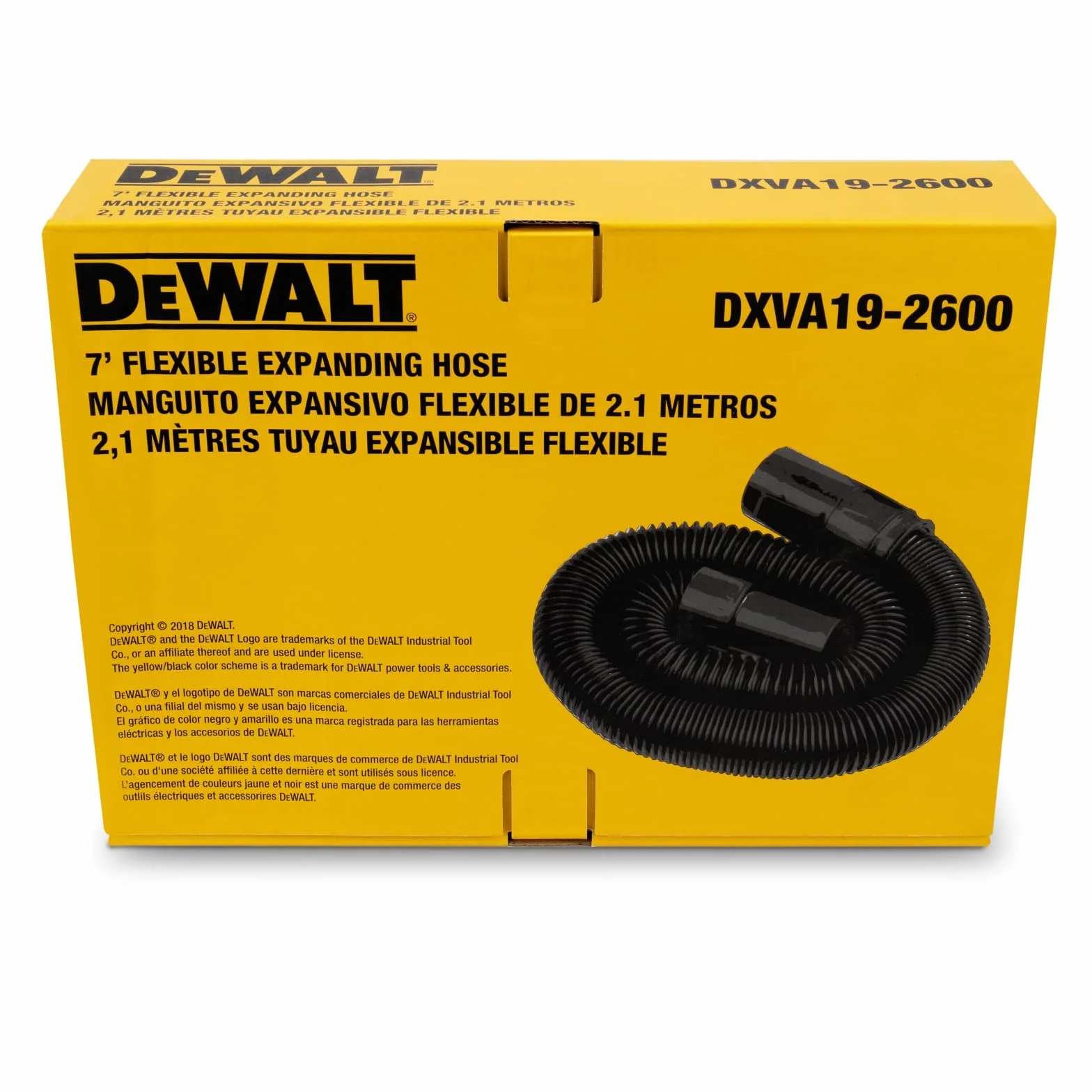DEWALT DXVA19-2600 przedłużony wąż Super Flex, czarny
