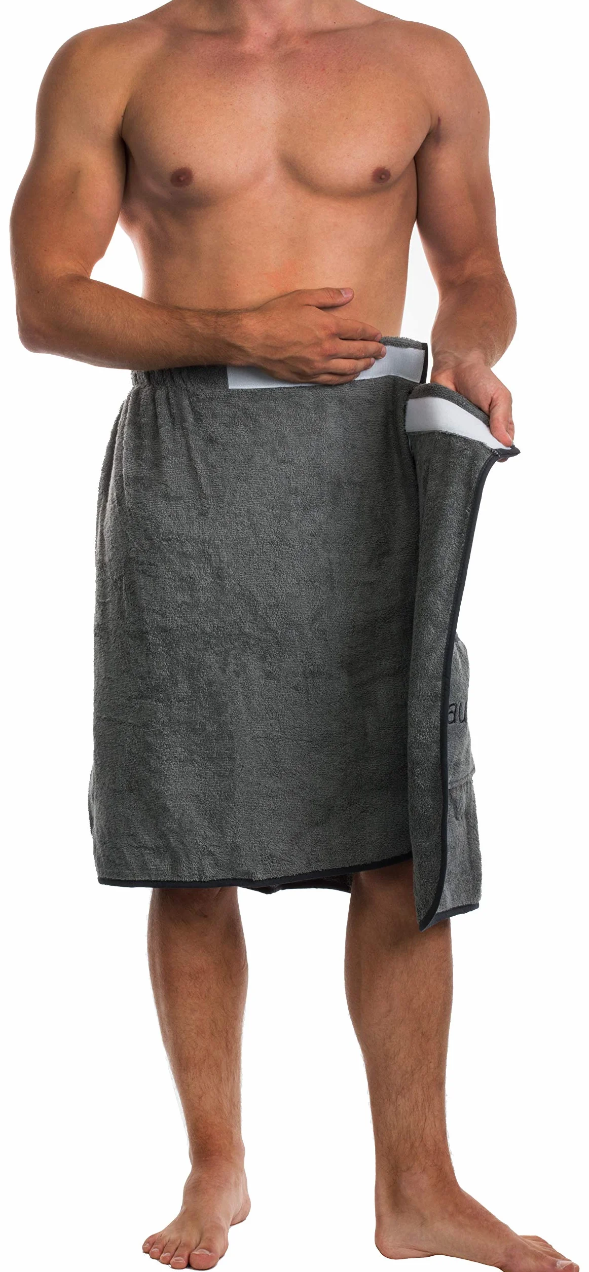 Męski kilt do sauny sarong S-XL z zapięciem na rzepy 100% bawełna