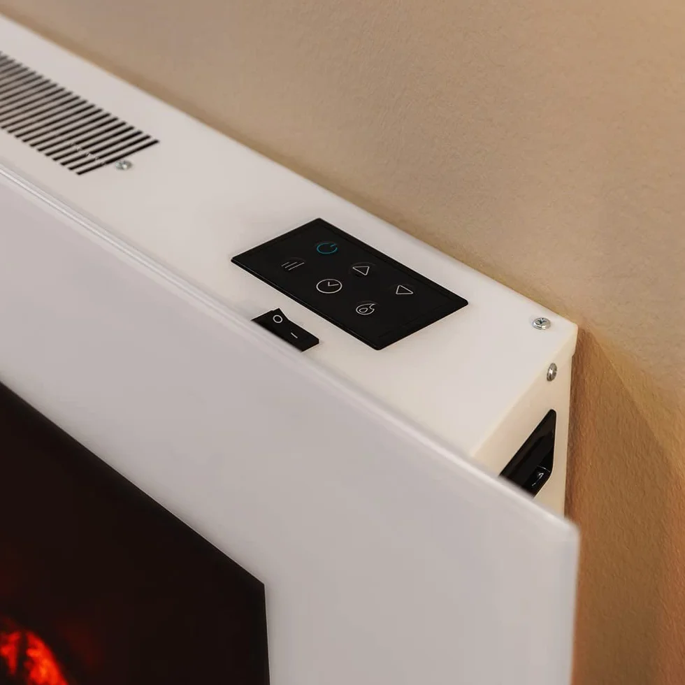 Cecotec Dekoracyjny kominek elektryczny ReadyWarm 2690 Flames Connected White. 26 ” 2000 W ze sterowaniem Wi-Fi