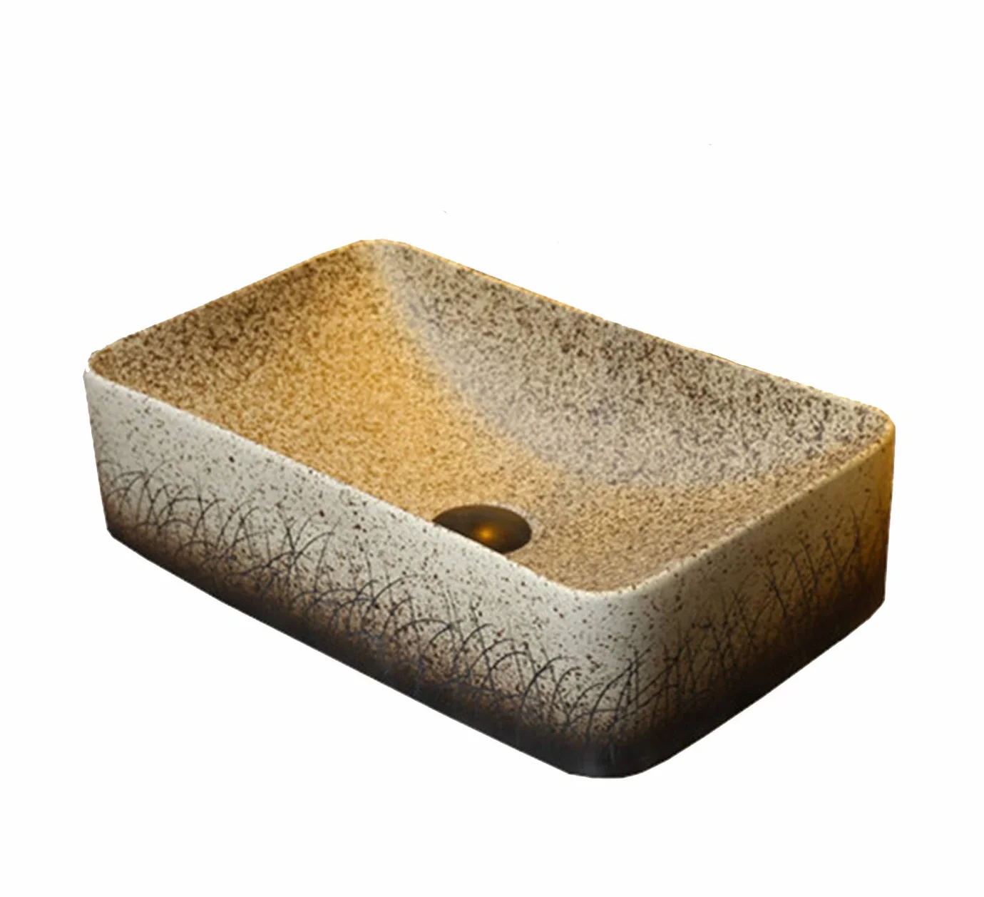 Zlew Retro, Umywalka Ceramiczna Nablatowa I Bateria W Zestawie Z Otworem Na Szafkę Toaletową, Pojedyncza Umywalka,
