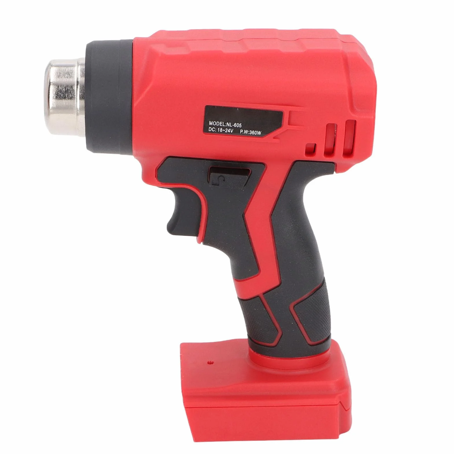 Hyuduo Bezprzewodowa Opalarka ABS Opalarka na gorącą wiatrówkę ze Stali Nierdzewnej 360 W 752F z 4 Dyszami do Rurek Termokurczliwych i Majsterkowania do Baterii Litowej 18 V 48 11 1811