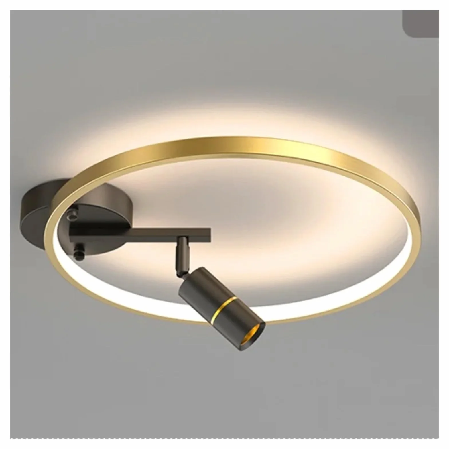 Nowoczesna lampa sufitowa LED do sypialni, jadalni, salonu, lampa wisząca do korytarza, restauracji, oświetlenie do gabinetu, domu dekoracyjnego, 50 cm, złota