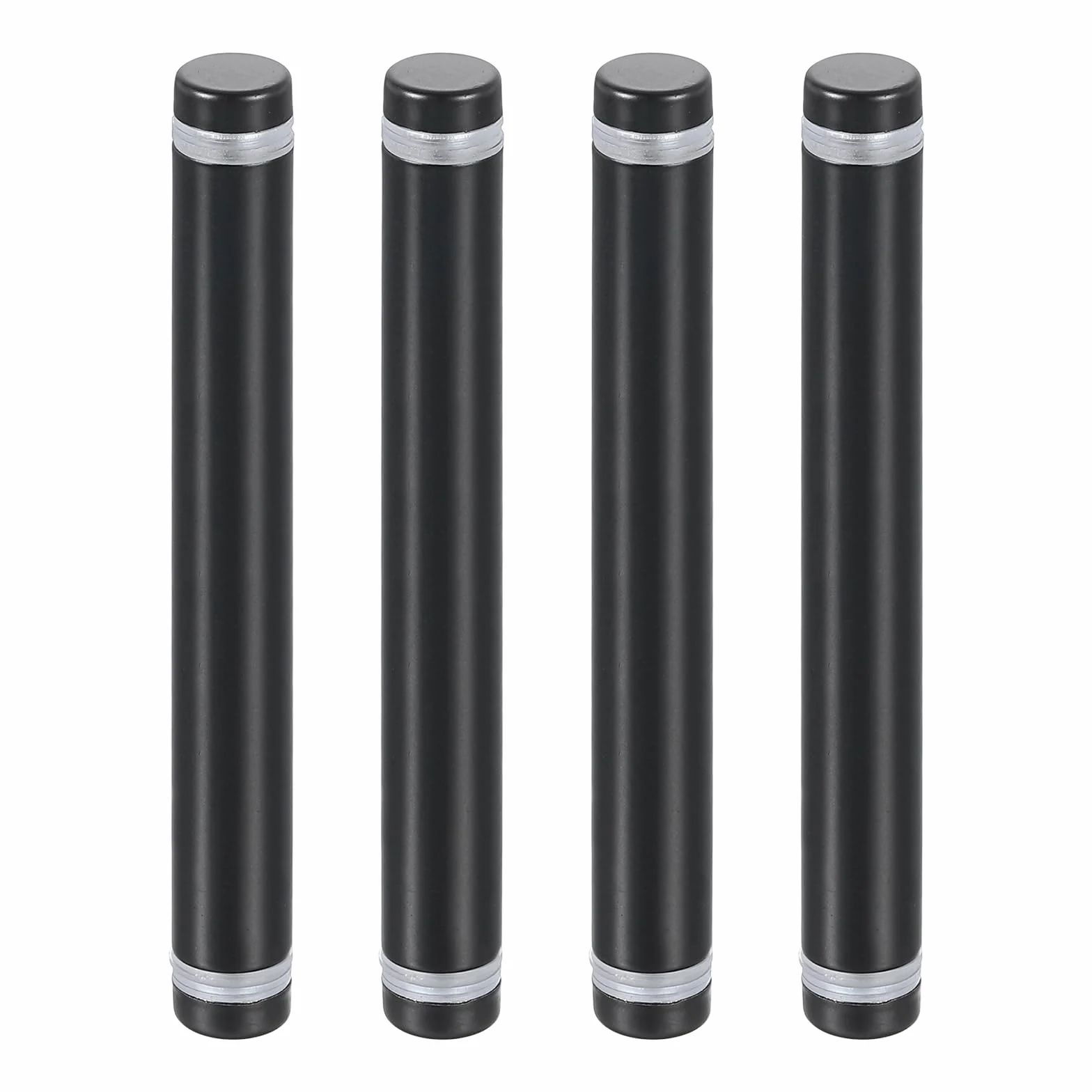 QUARKZMAN 4 szt. śruby ze stali nierdzewnej, 1/2" x 4" śruby reklamowe podwójna głowica ze stali nierdzewnej Stojaki dystansowe do tablic ze szkła akrylowego uchwyt na kubek, czarny