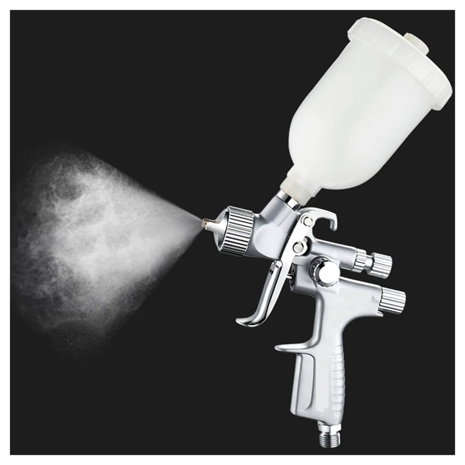 Pistolet natryskowy, Mini pistolet do malowania natryskowego 1.0mm dysza pistolet natryskowy aerograf narzędzie do natryskiwania samochodu do malowania aerograf samochodowy pistolet pneumatyczny