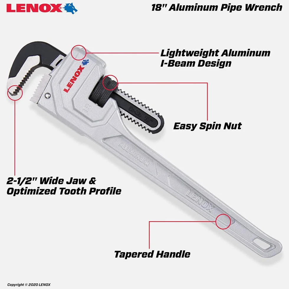 Lenox Tools LXHT90618 aluminiowy klucz do rur 45,7 cm