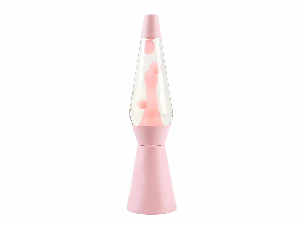 I-TOTAL® - Lampa Lava, efekt bąbelków, lampa lawowa kolorowa (pastelowa róża)