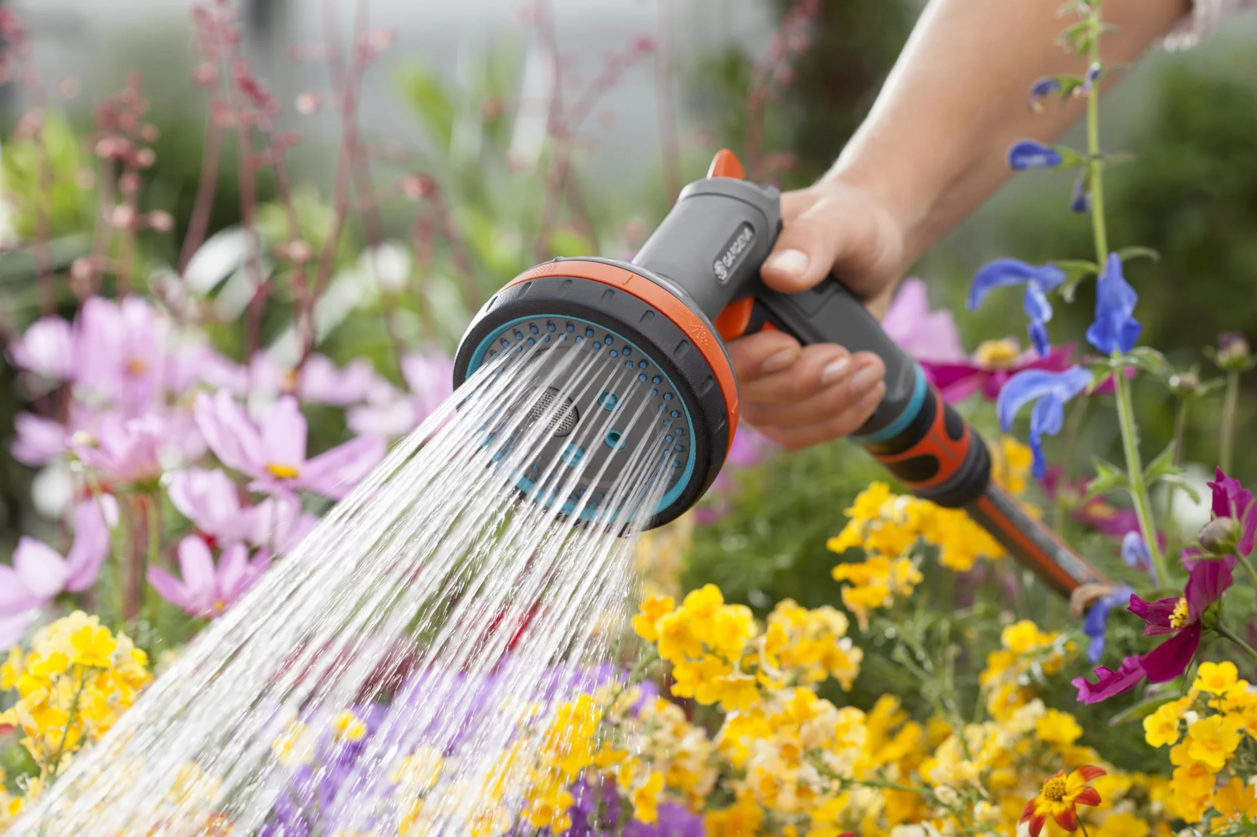 Gardena Comfort Pistolet zraszający wielofunkcyjny 5 rodzajów strumienia wody stała blokada ochrona przed mrozem
