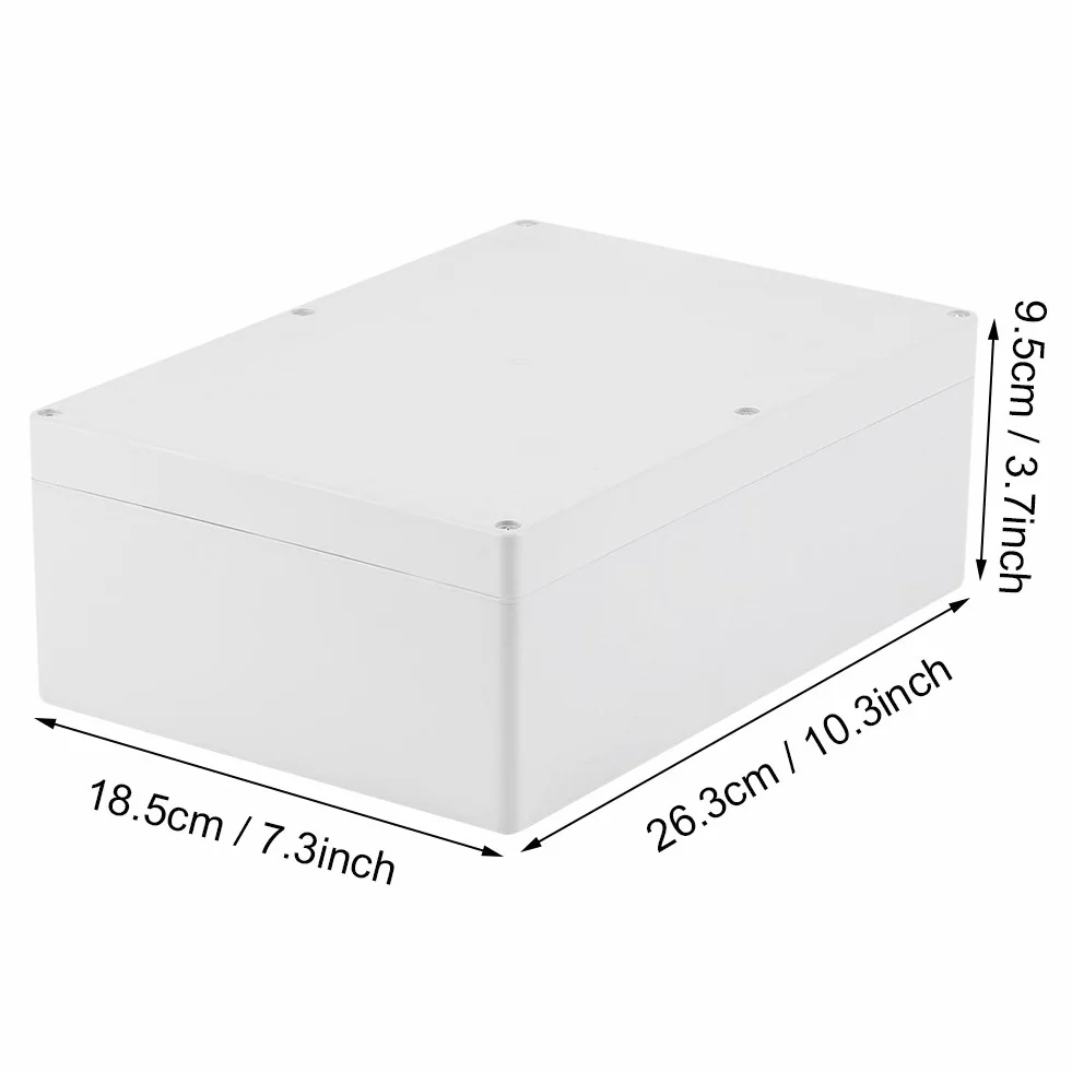 263 x 185 x 95 mm Plastikowa skrzynka przyłączeniowa, wodoszczelna skrzynka projektowa, wodoszczelna skrzynka przyłączeniowa, odporna na warunki atmosferyczne obudowa zewnętrzna/zewnętrzna (263 x 185