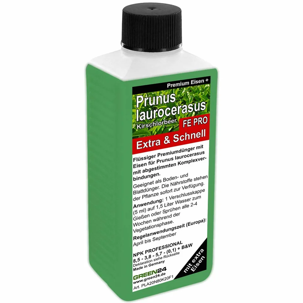 GREEN24 Nawóz laurowirowy FE PRO z żelazem Prunus laurocerasus NPK, nawóz płynny premium