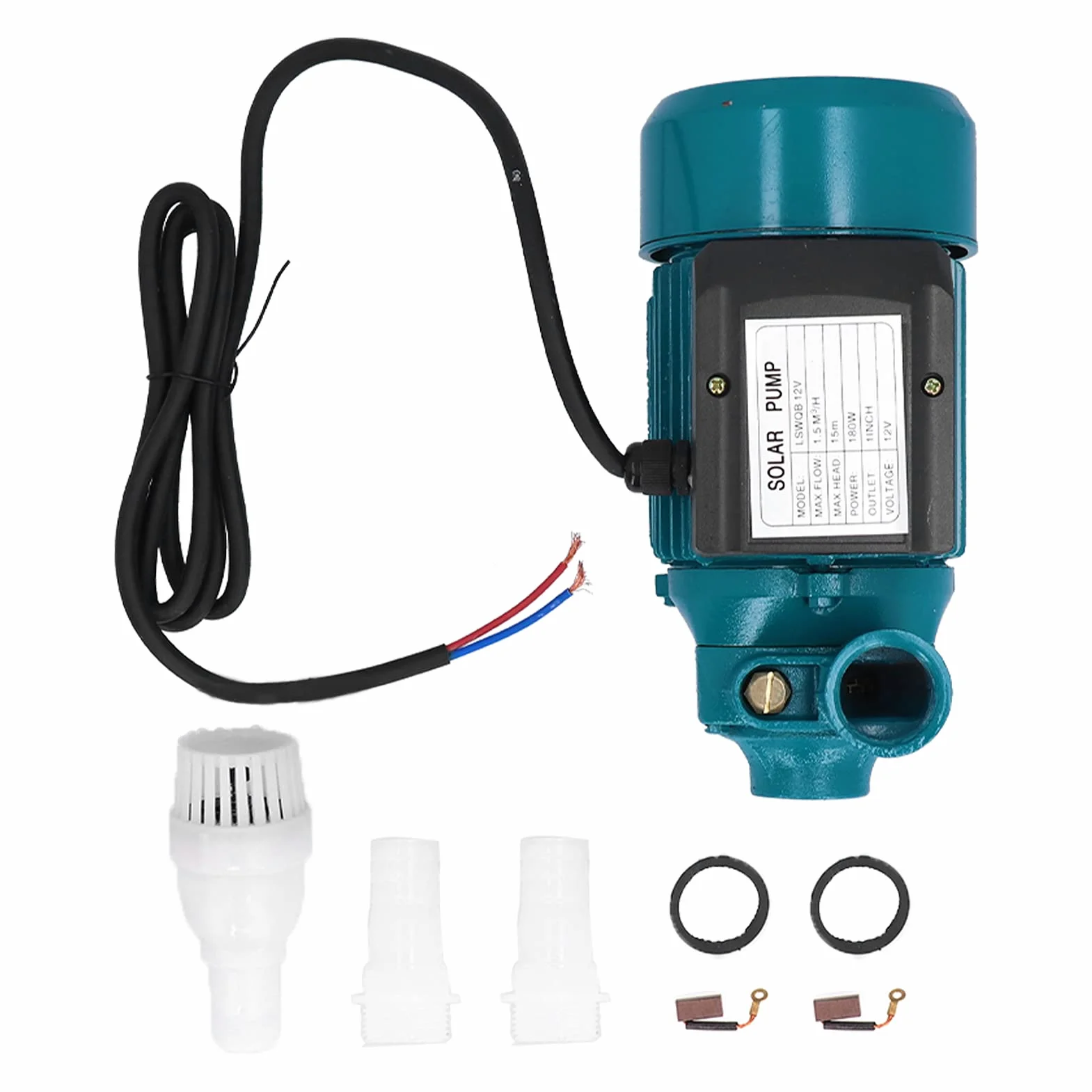 Wodna Pompa Elektryczna 180W DC12V do Transferu i Usuwania Wody z Ogrodu, Wanny, Beczki na Deszczówkę, Basenu, Stawów i Akwariów