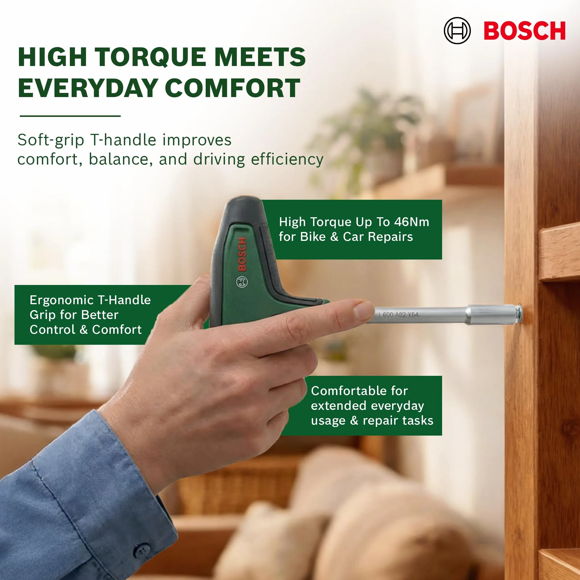 Bosch 19-częściowy zestaw z wkrętakiem (z rękojeścią typu T) (Akcesoria Narzędzi Ręcznych)