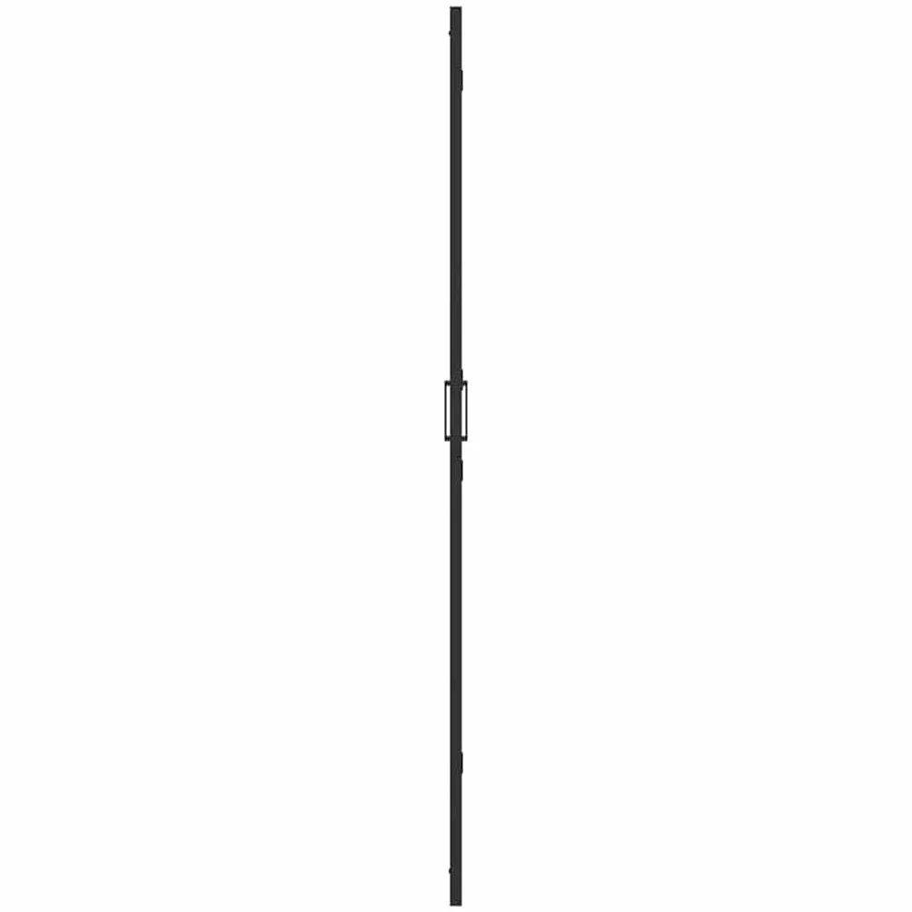 Ścianka prysznicowa Walk-In czarna z aluminium i szkła hartowanego, 120 x 6,5 x 190 cm, składana, z ochroną przed pryskaniem i ścianką działową, do łazienki, na mokro