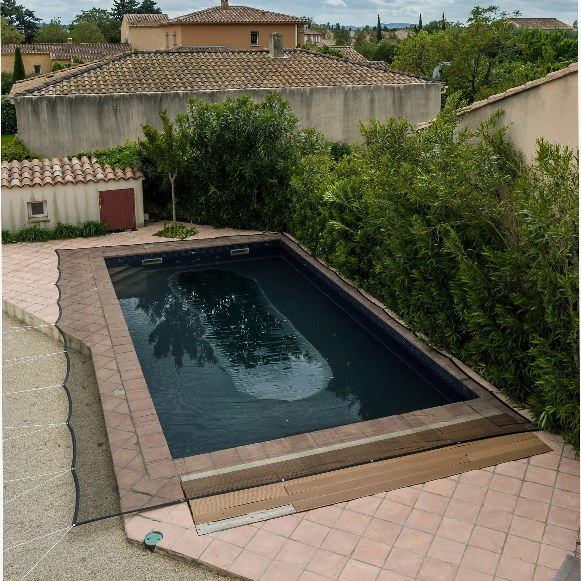 WERKA PRO - 10851 - Red de protección de Piscina - para Piscina Rectangular - 4 x 7 m - Negro