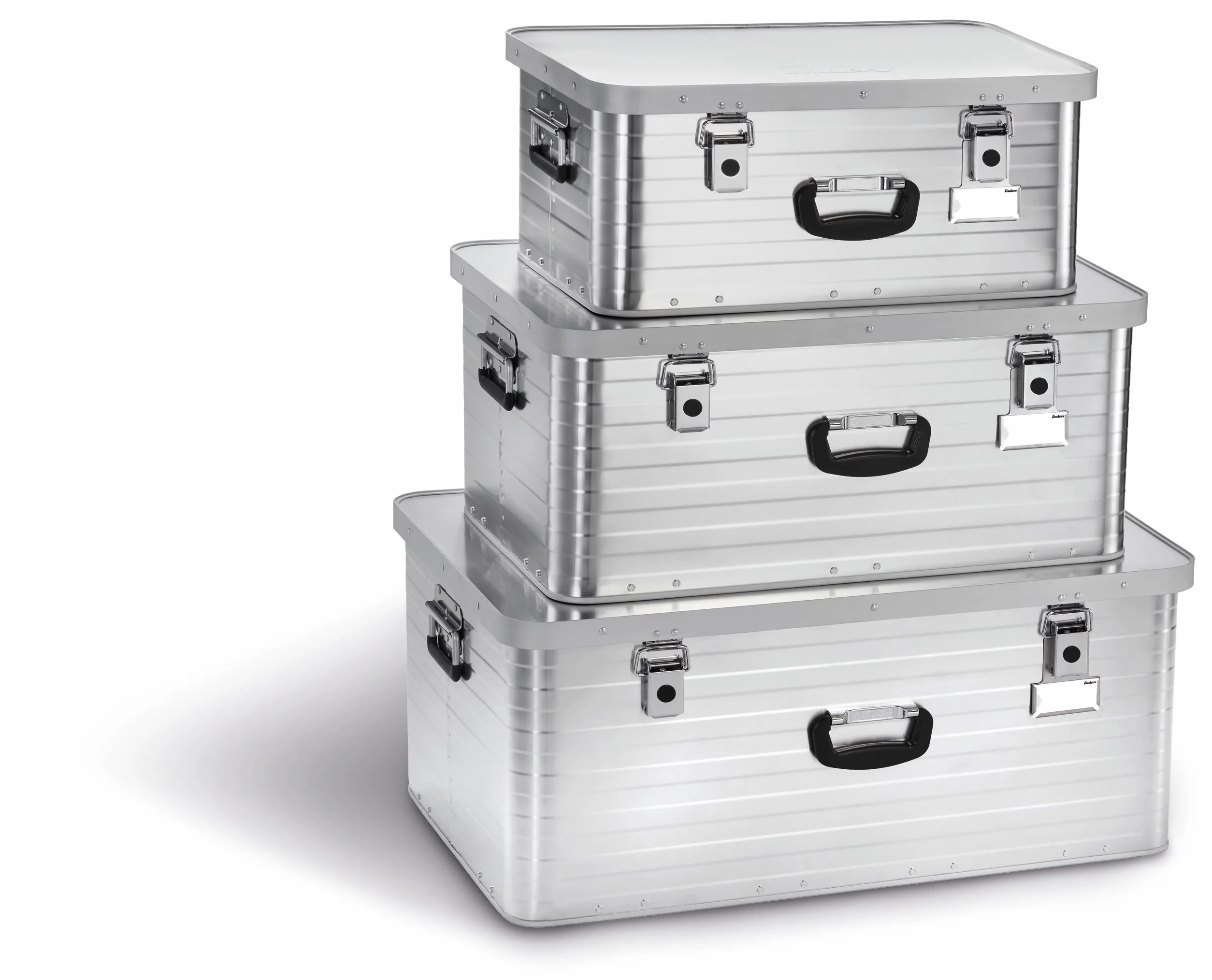 Enders Pojemnik aluminiowy TORONTO 47 L + 80 L + 130 L – pojemnik aluminiowy o grubości ścianki 1 mm, bardzo wytrzymały – odporny na zachlapanie wodą i kurz, umożliwia układanie w stos