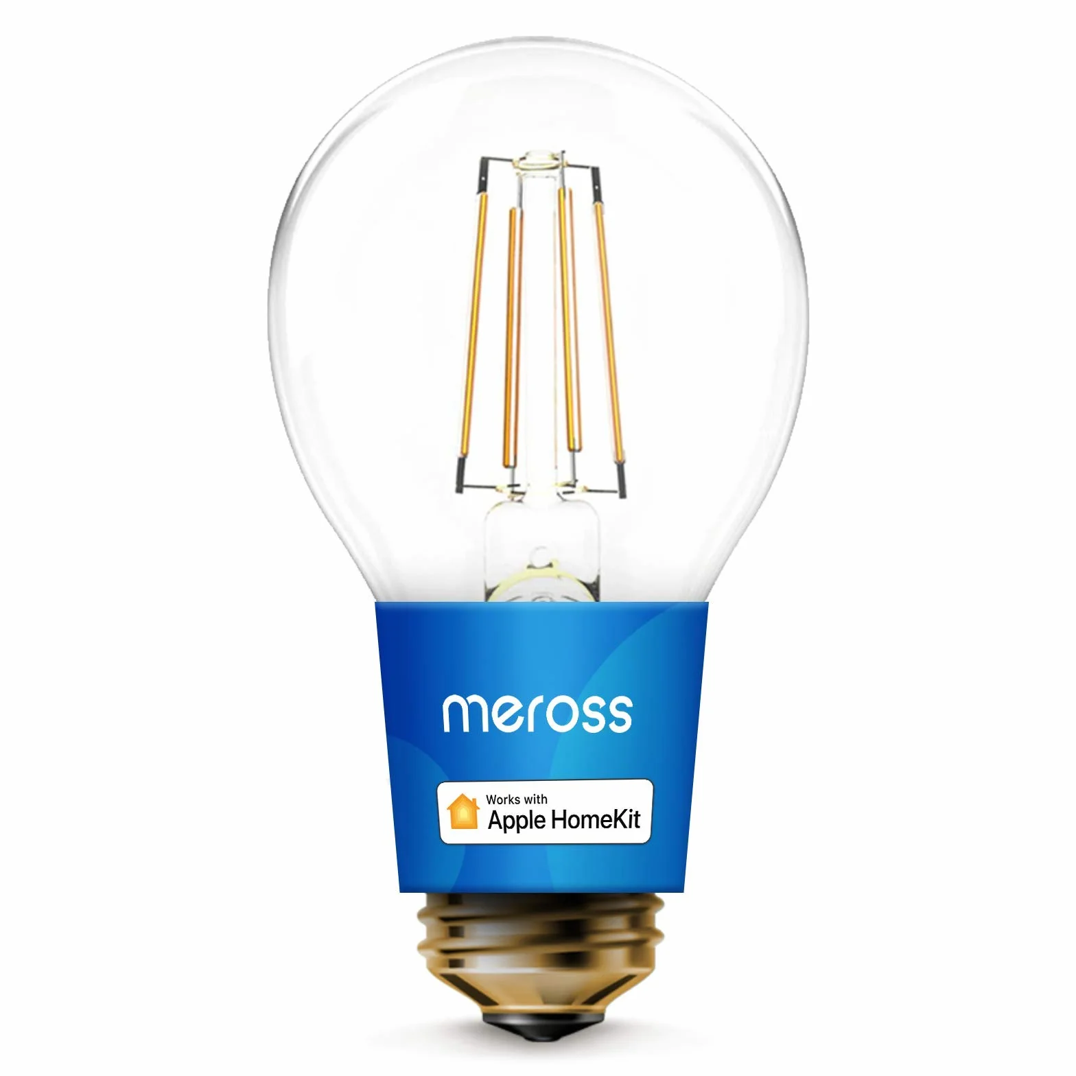 Meross Żarówka LED WiFi, inteligentna żarówka Edisona E27 kompatybilna z Apple HomeKit, Siri, Alexa i Google Home, 810 LM ściemnialna żarówka WiFi Ciepła biel 2700 K (odpowiednik 60 W)