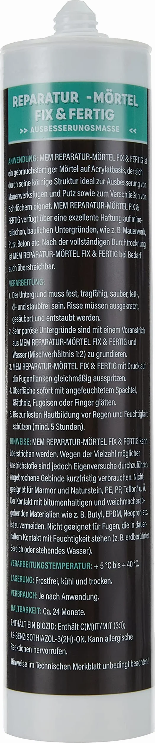 Mem Fix & Ready Zaprawa, Szary, 300 ml