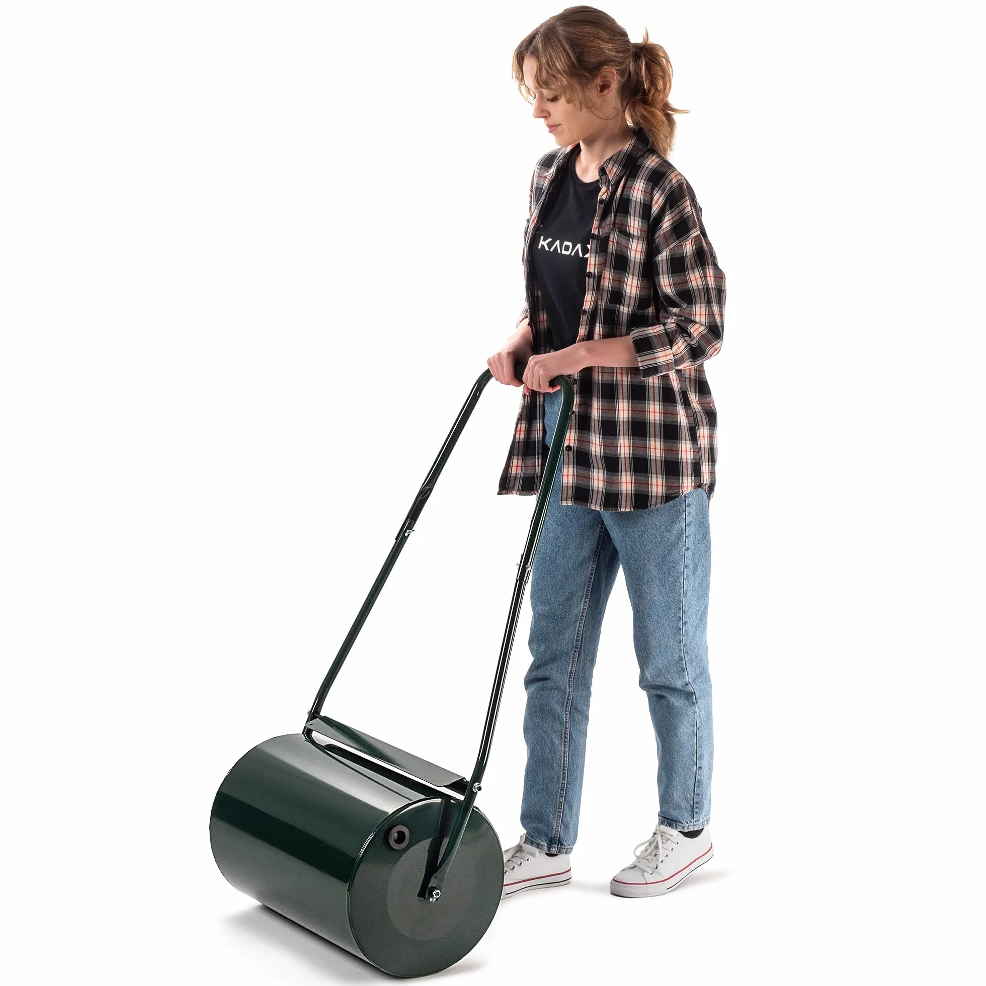 KADAX Walec ogrodowy 50cm wypełniany wodą lub piaskiem metalowy odporny na korozję