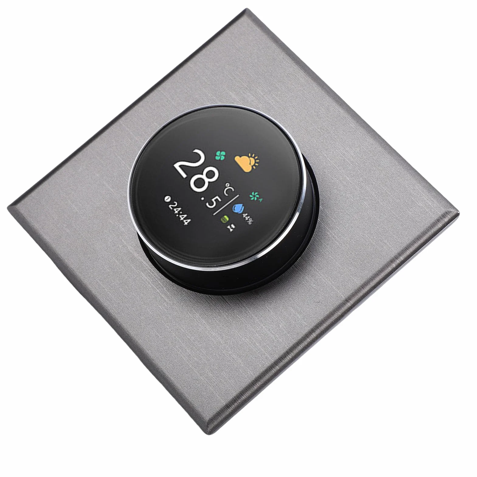 lyrlody Inteligentny Termostat WiFi, Termostat PC ABS z Inteligentnym Pokrętłem z Ekranem TFT 240x240, Pilot z Aplikacji, Programowalny od 41 do 95F, do Domowego Systemu Ogrzewania Podłogowego AC