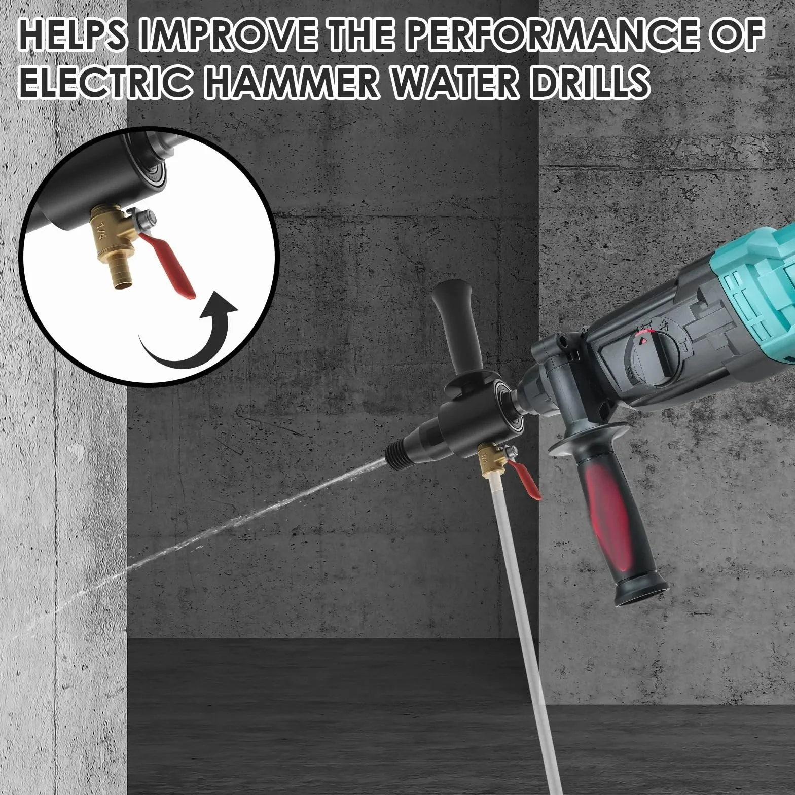 SDS PLUS Drill Adapter Electric Hammer Water Injection Adapter Carbon Steel Hammer Water Injection Converter With 2 Conversion