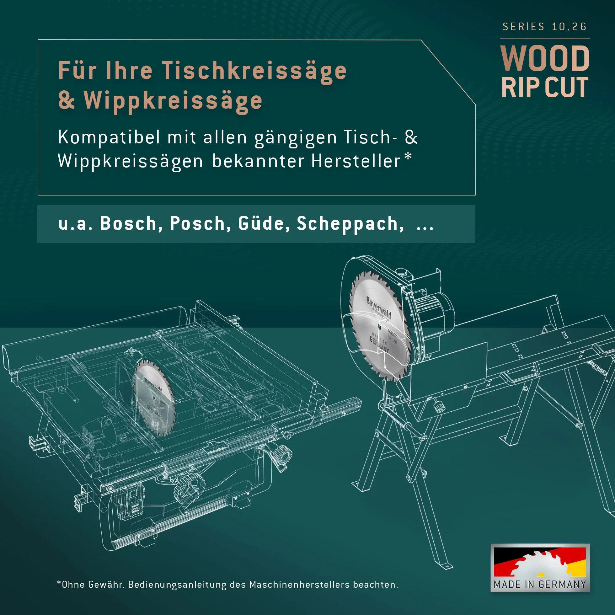 Bayerwald - CS brzeszczot do piły tarczowej - Ø 700 mm x 3,2 mm x 30 mm | ząb wilczy (56 zębów) | grube, szybkie cięcie – drewno opałowe i materiały drewnopochodne/przekrój podłużny i przekrój