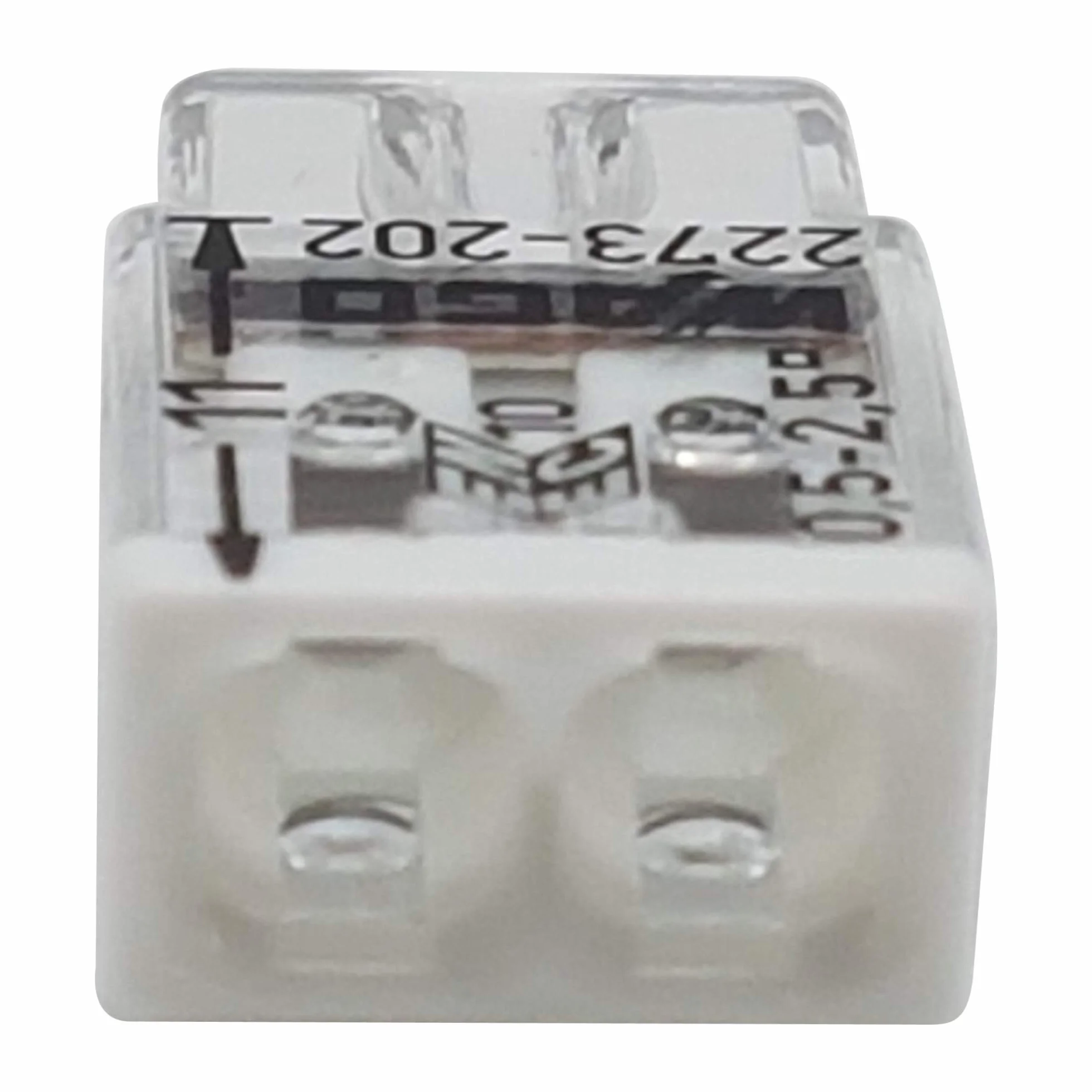 Wago 2273-202 Zestaw 50 zacisków zacisków COMPACT Ø 0,5-2,5 mm² 2 piny przezroczyste/białe