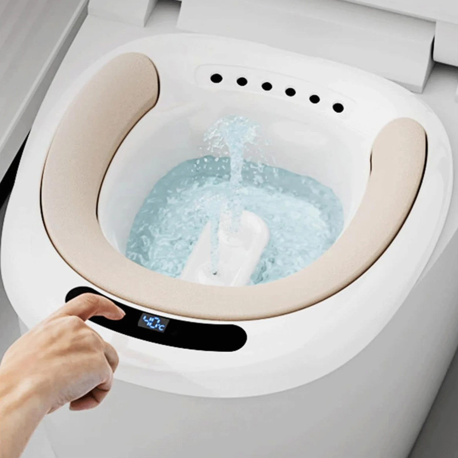 Przenośny bidet do toalety – elektryczny bidet z podwójnym przepływem wody z 3 trybami, zapobiegający przelewaniu, idealny do pielęgnacji poporodowej i łagodzenia hemoroidów, wygodny dla kobiet w