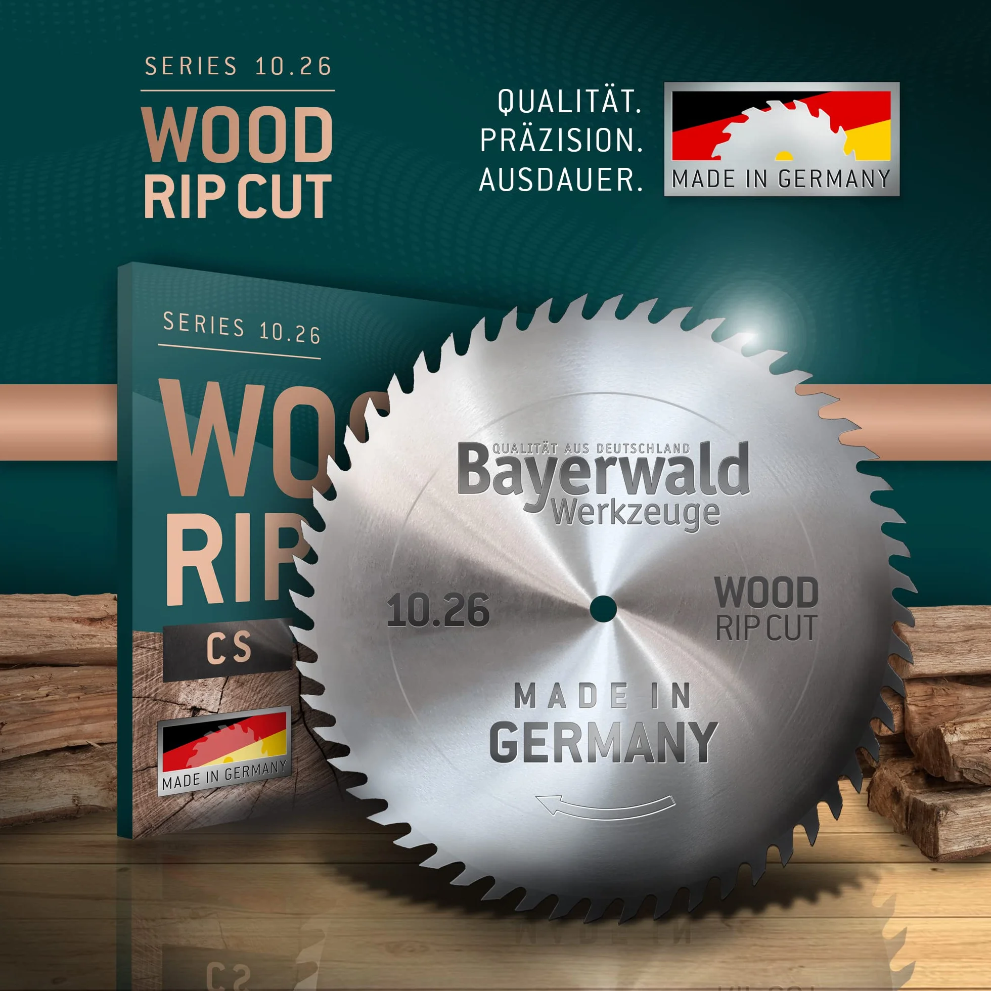 Bayerwald - CS brzeszczot do piły tarczowej - Ø 700 mm x 3,2 mm x 30 mm | ząb wilczy (56 zębów) | grube, szybkie cięcie – drewno opałowe i materiały drewnopochodne/przekrój podłużny i przekrój