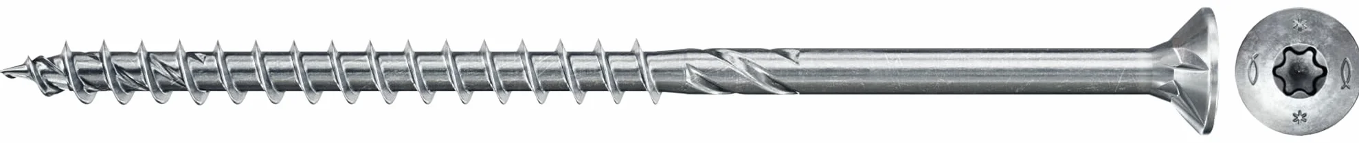 fischer 50 x wkręt do płyt wiórowych Power-Fast II 4,0 x 35, łeb stożkowy z gwiazdą wewnętrzną TX gwint częściowy ocynkowany galwanicznie, pasywowany na niebiesko (nr art. 670651)