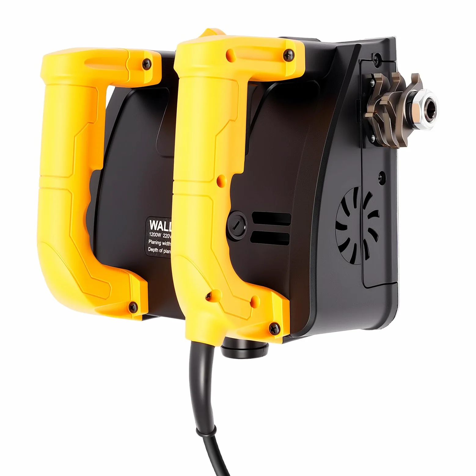 Elektryczna frezarka do betonu, 220 V, 1200 W, 1000-4000 obr./min, szlifierka do betonu z systemem próżniowym, strugarka ścienna, frez rolkowy, głębokość strugania 1-4 mm, szerokość 15 cm