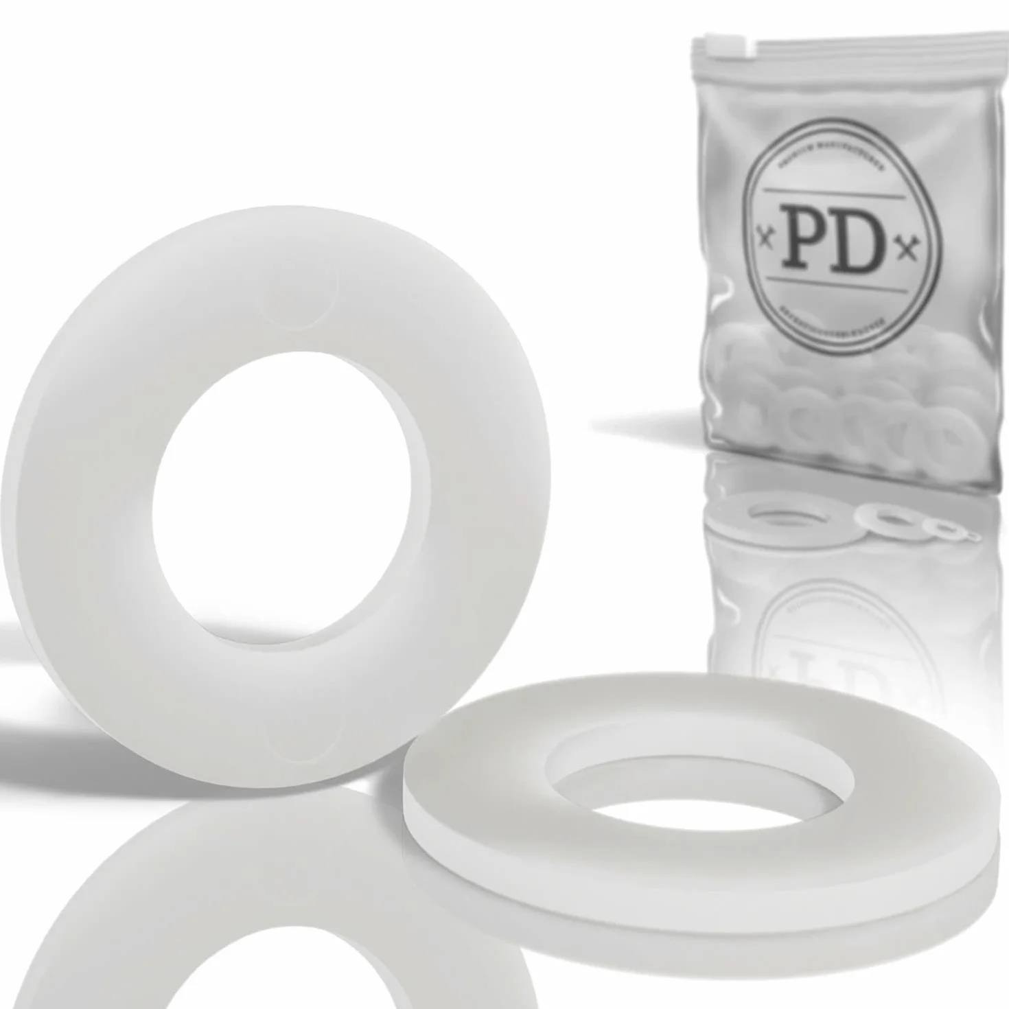 PD® Podkładki z tworzywa sztucznego M5 (DIN 125 kształt A/ISO 7089) | wysokiej jakości podkładki nylonowe PA | tarcze z tworzywa sztucznego poliamidowe o małej średnicy zewnętrznej | 25 sztuk