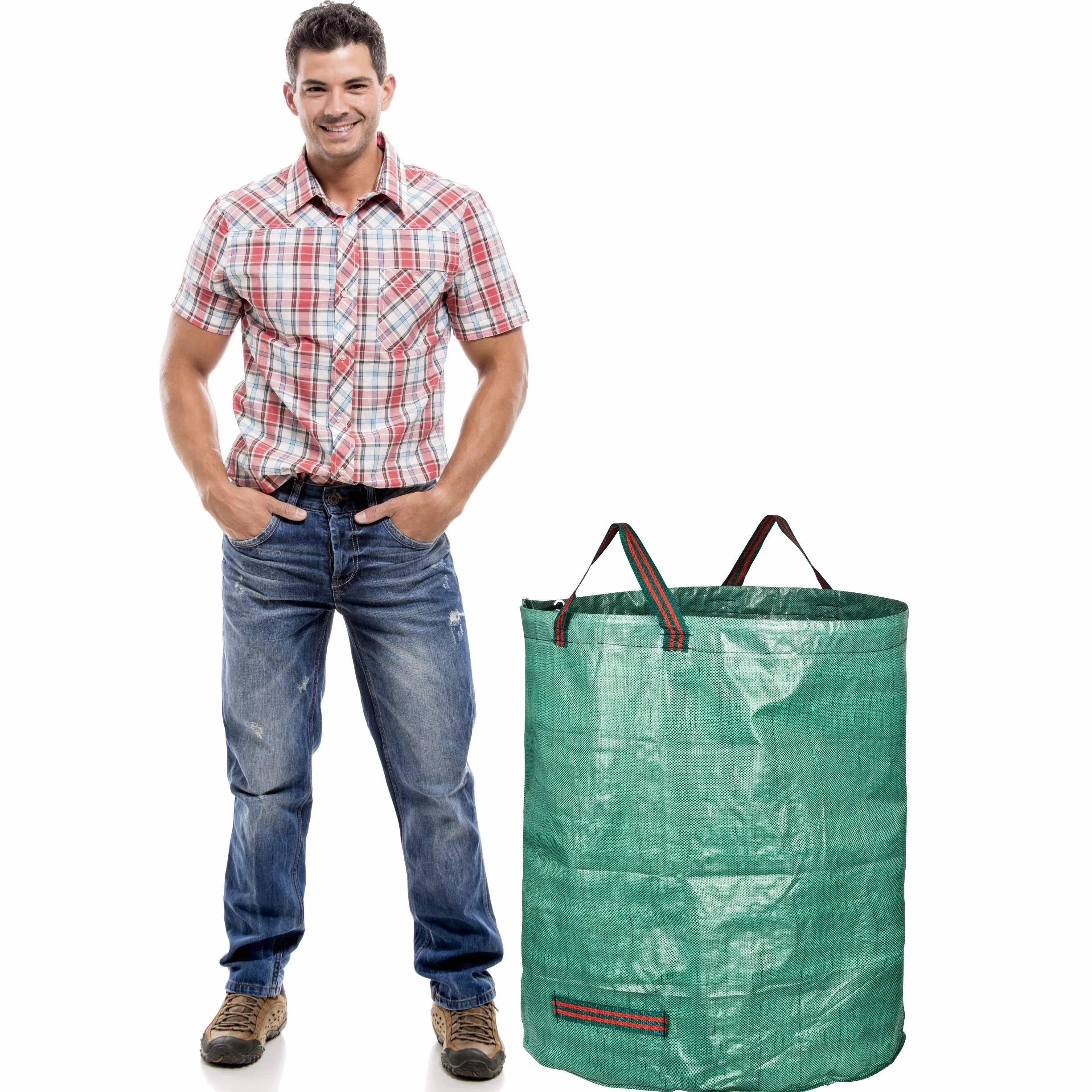 GardenMate – 3x worek ogrodowy 272 l z solidnej tkaniny polipropylenowej (PP) 150 gsm