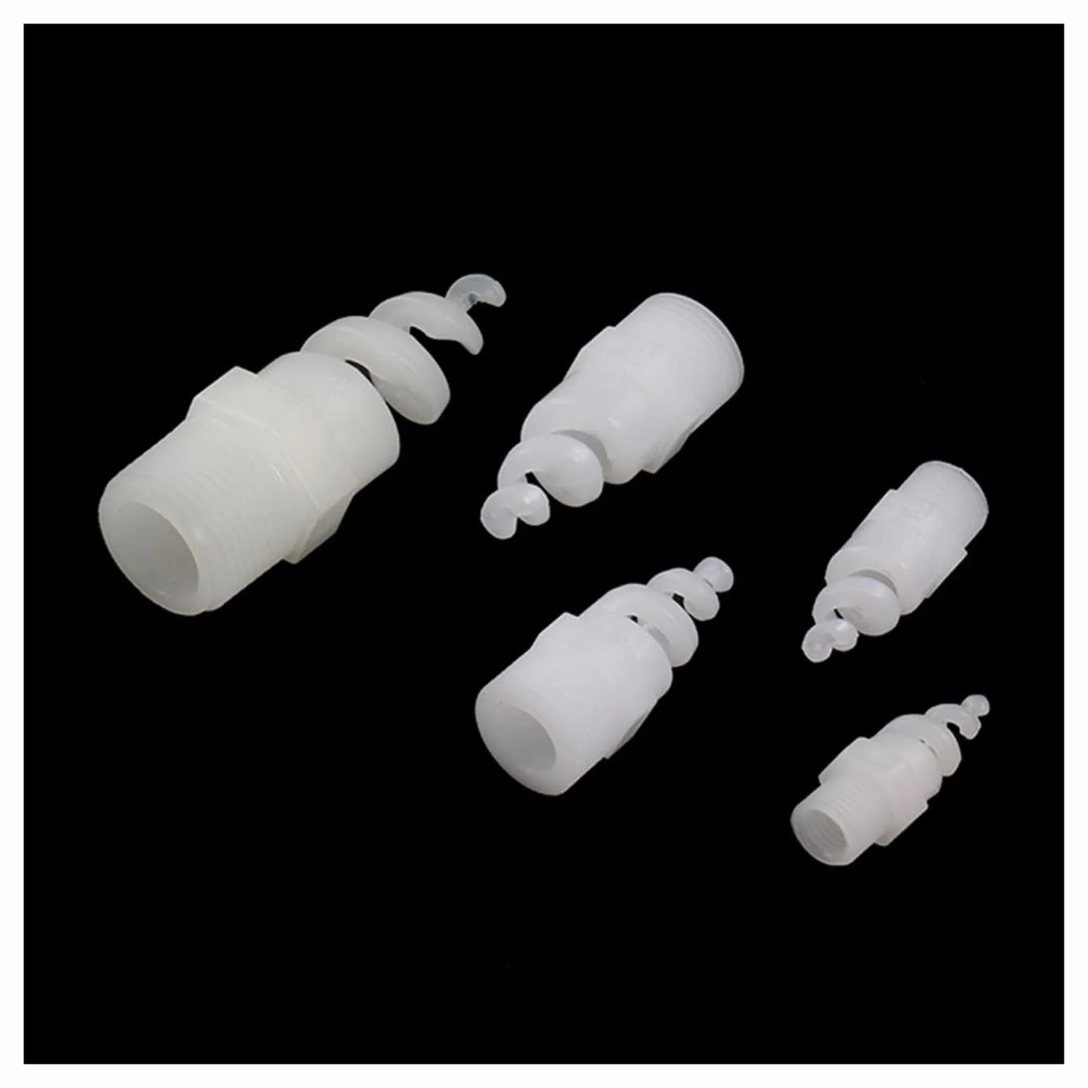 Podlewanie Roślin Doniczkowych Podlewanie Butelki Nakrętki Spilli Opakowanie 6/4 "3/8" 1/2 "3/4" 1 "zewnętrzna gwintowana plastikowa dysza, dyszy rozpylającej, wydrążona dysza stożkowa turbiny (Color