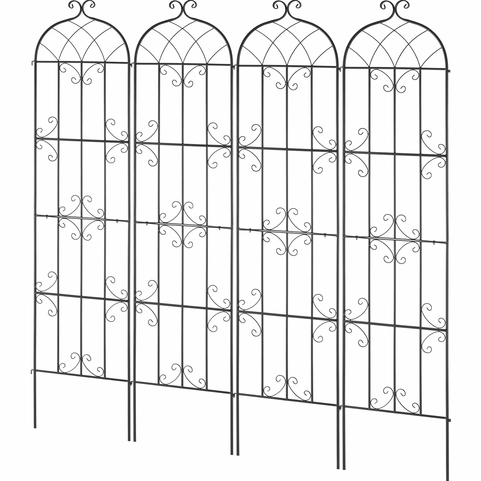 VEVOR Kratownica ogrodowa metalowa nierdzewna 51 x 220 cm 4 sztuki