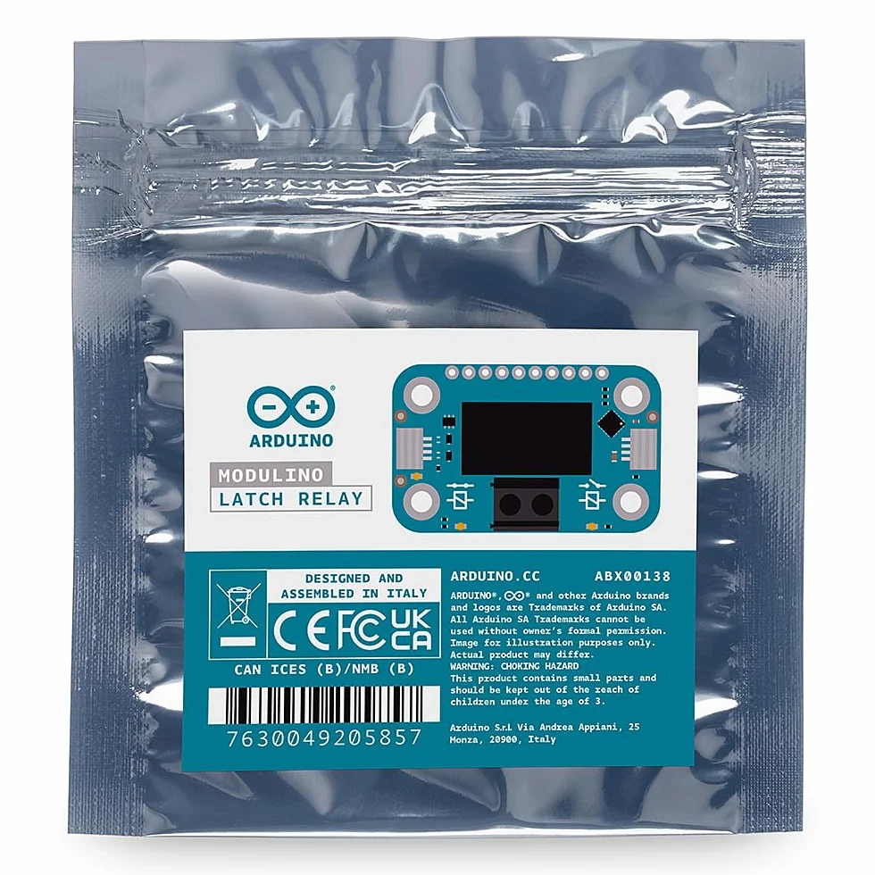 Arduino Modulino przekaźnik zatrzaskowy [ABX00138] – moduł przełączający dużej mocy | czujnik Qwiic Plug and Play | Łatwe prototypowanie za pomocą Arduino i MicroPython