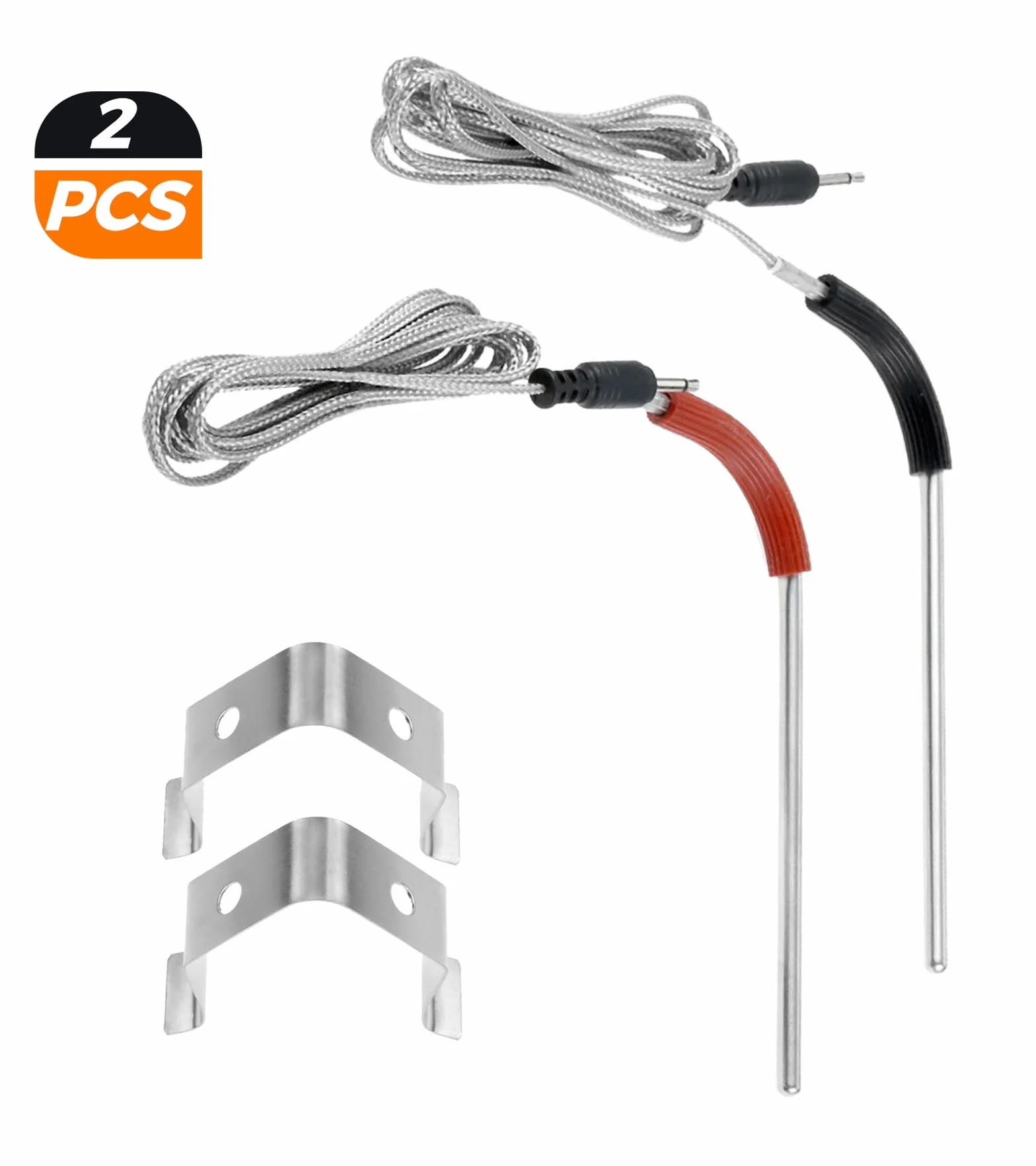 Sonda zapasowa do grilla, kompatybilna z Weber Igrill 2, Igrill Mini Igrill, 3 termometry, sonda do grillowania mięsa, zestaw wymiennych czujników, zakres temperatur od -50°C do 380°C