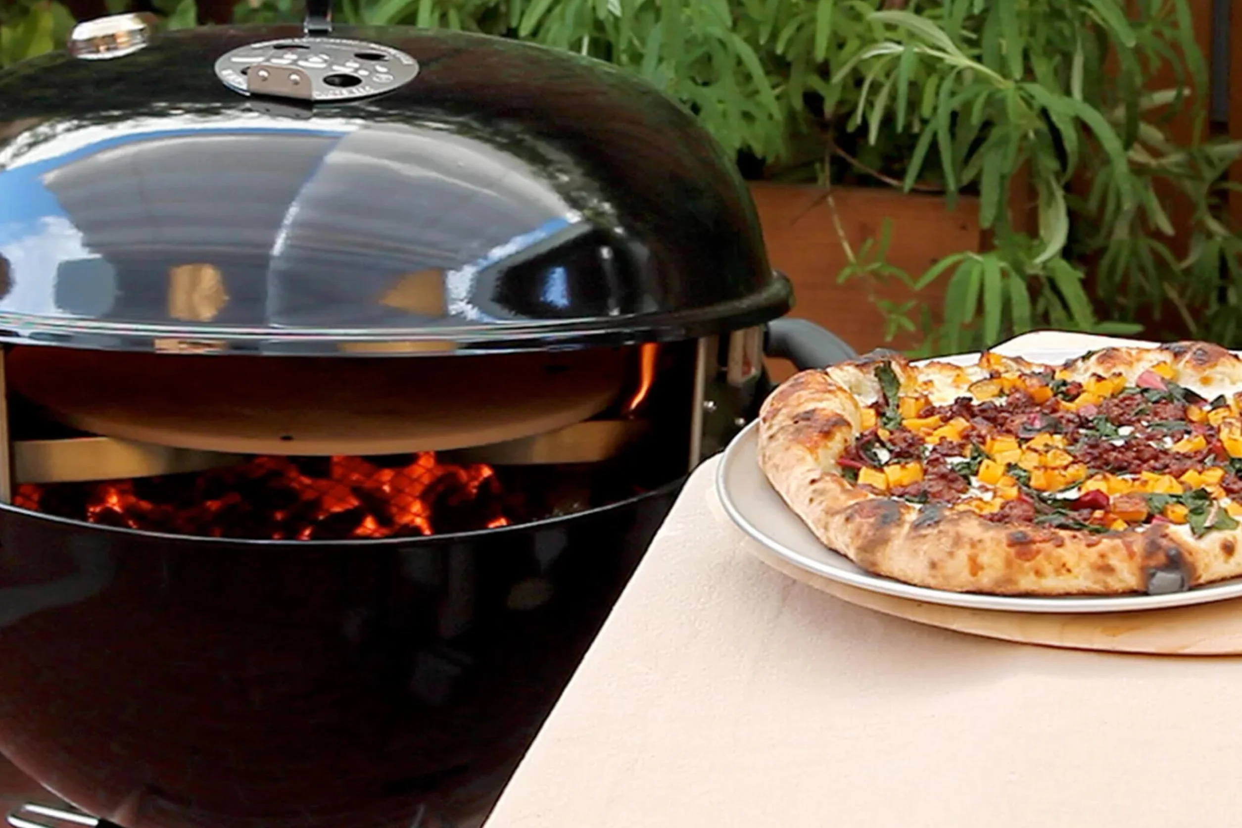 Pizzacraft Luksusowy zestaw do pizzy dla 45 cm i 22,5 cala grill czajnikowy PC7001, srebrny, 224.32