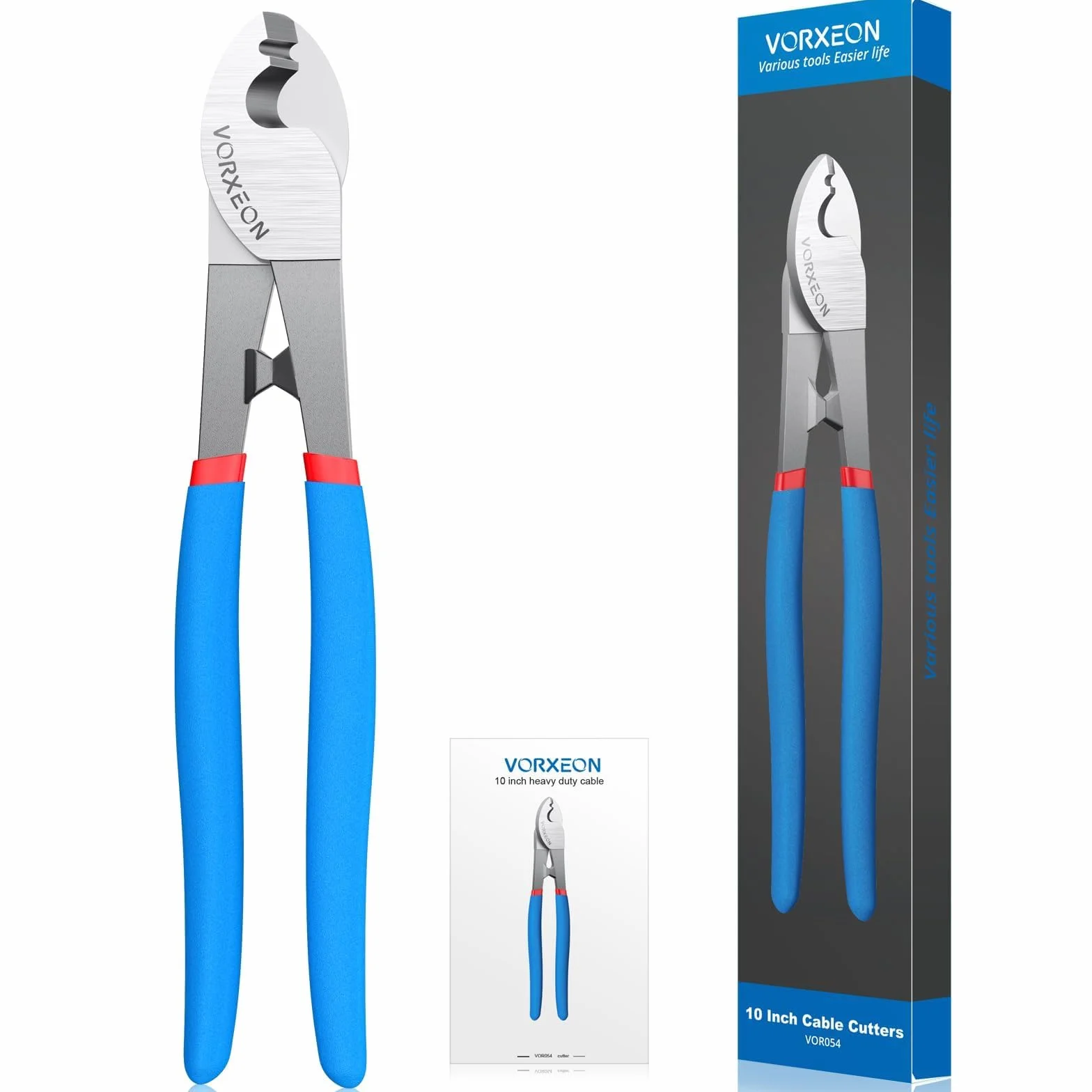 Nożyce Do Kabli Przecinak Do Kabli 235 Mm/9 Cali, Przecinak Do Drutu Aluminiowego, Miedzianego, Nadaje Się Do Cięcia Drutów O Grubości 0-50 Mm² (mniejsze Niż AWG/0)