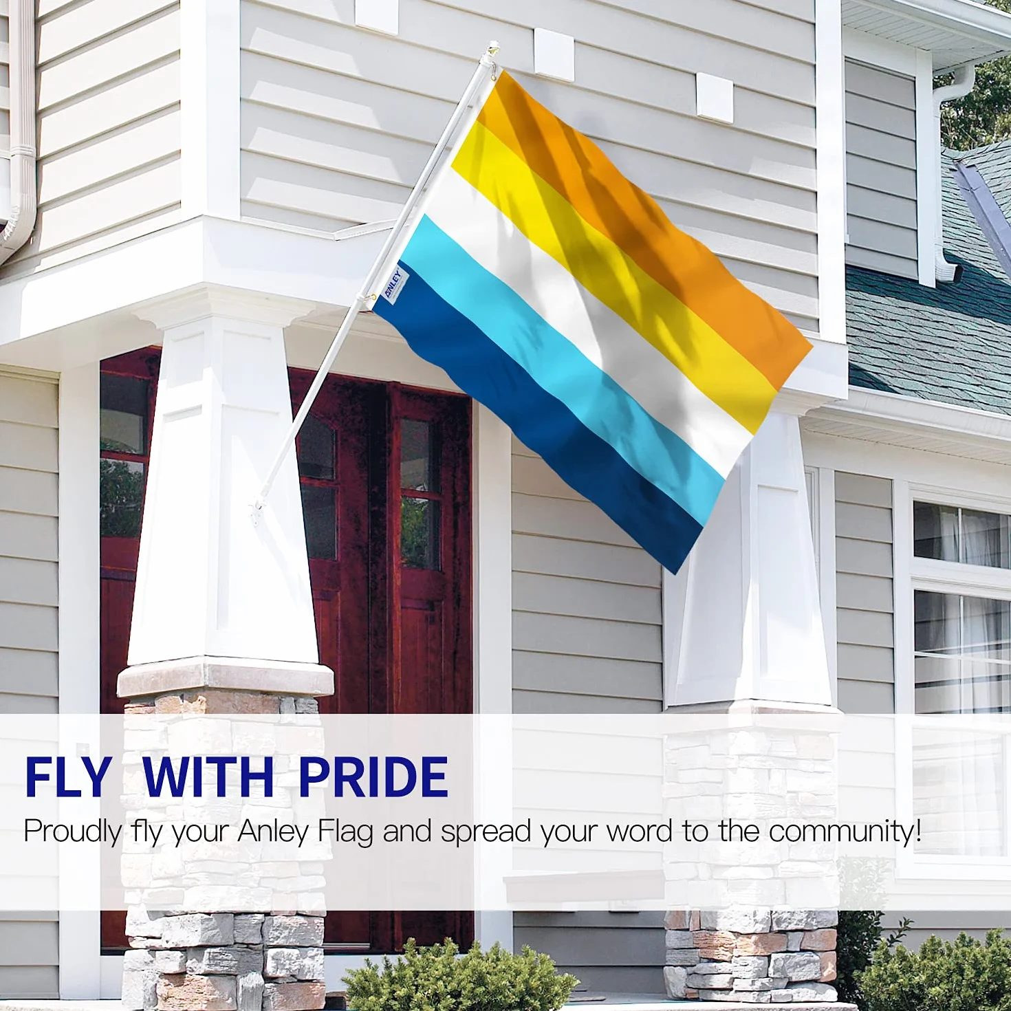 Anley Fly Breeze 3x5 Foot Aroace Pride Flag - Żywy kolor i odporność na blaknięcie - Płócienny nagłówek i podwójne szycie - Aromantyczne bezpłciowe flagi LGBT Poliester z mosiężnymi przelotkami 3 X 5 Ft