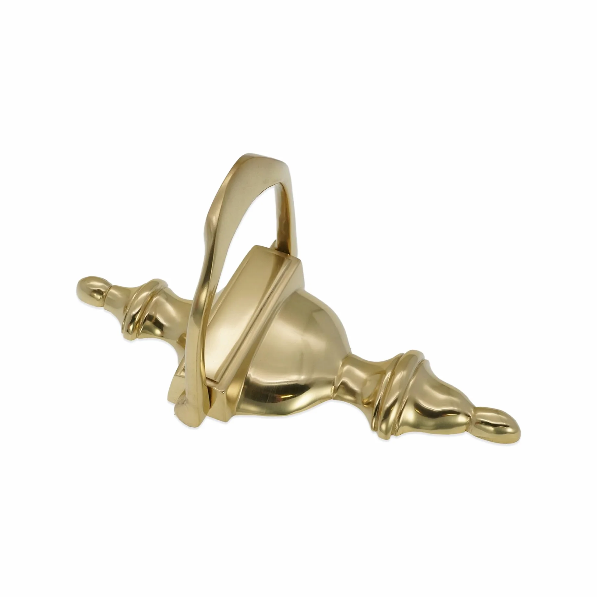 Infinity Decor Kołatka do drzwi w stylu wiktoriańskim 15 cm z litego mosiądzu w kształcie urny z polerowanego mosiądzu – najwyższej jakości ręczna kołatka do drzwi wejściowych