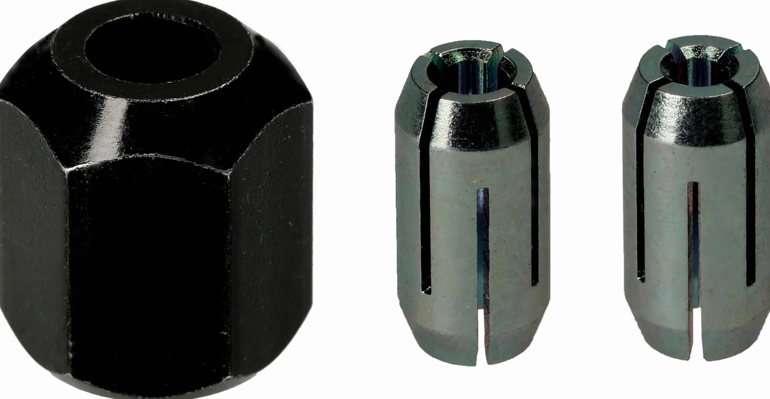 Bosch Professional 1 x zestaw tulei zaciskowych (do GCU 18V-30, 3 mm, 6 mm i 1 x klucz nasadowy M10, akcesoria do frezowania krawędzi)