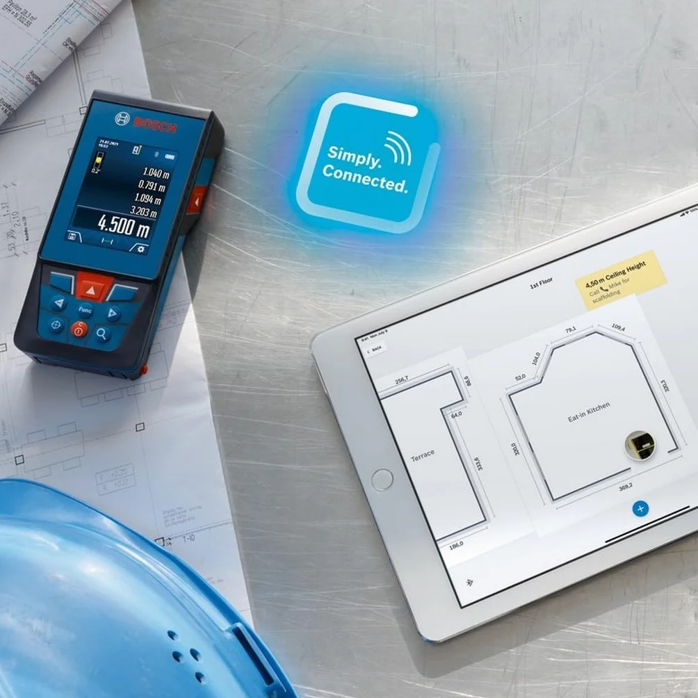 Bosch Professional Dalmierz laserowy GLM 100-25 C (wbudowana kamera, zasięg: do 100 m, wytrzymałość, IP54, ±1,5 mm*, 3 baterie AA, opaska na rękę, pokrowiec)