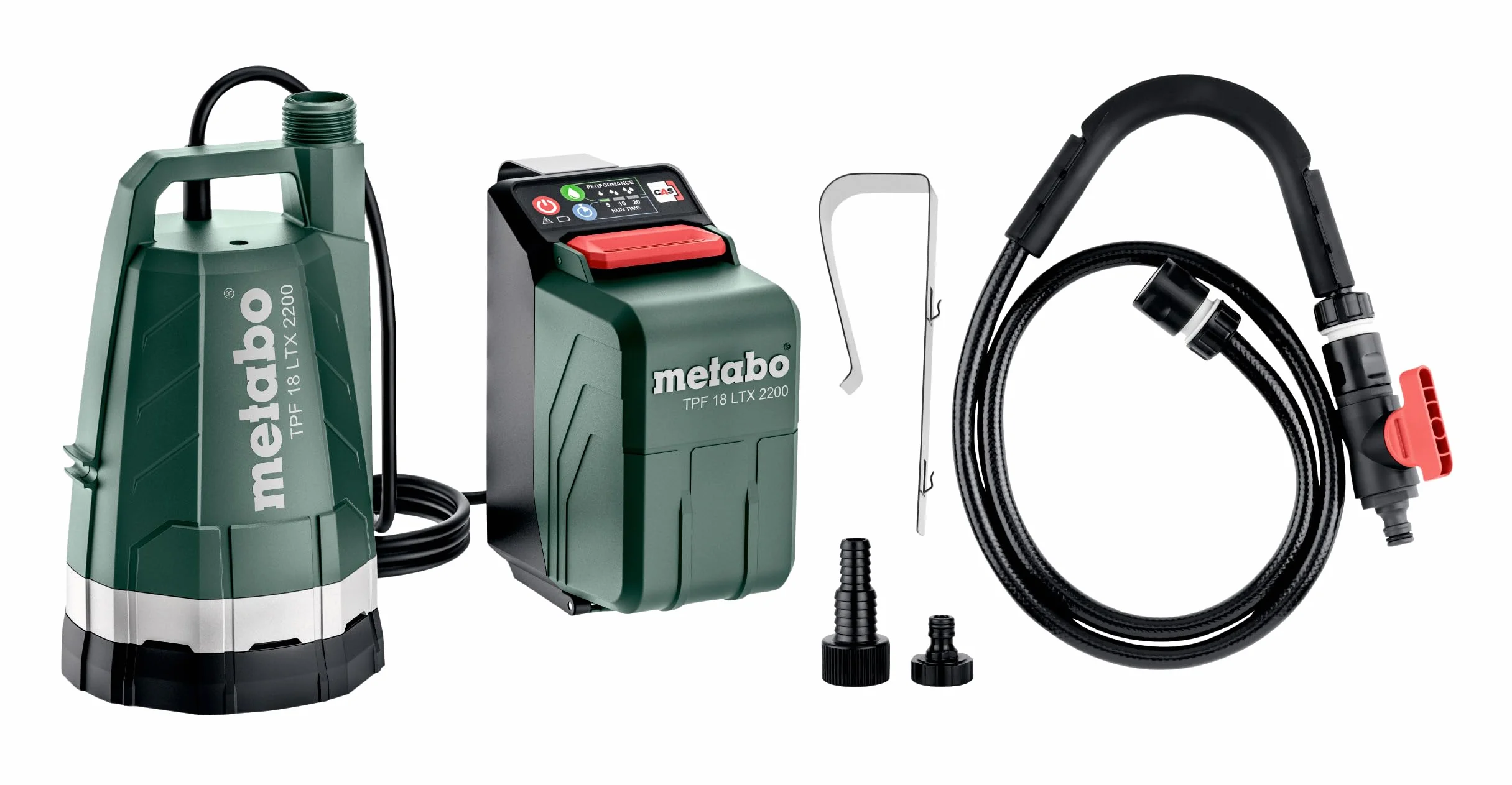 TPF 18 LTX 2200 Bomba sumergible de batería para recipiente colector de lluvia