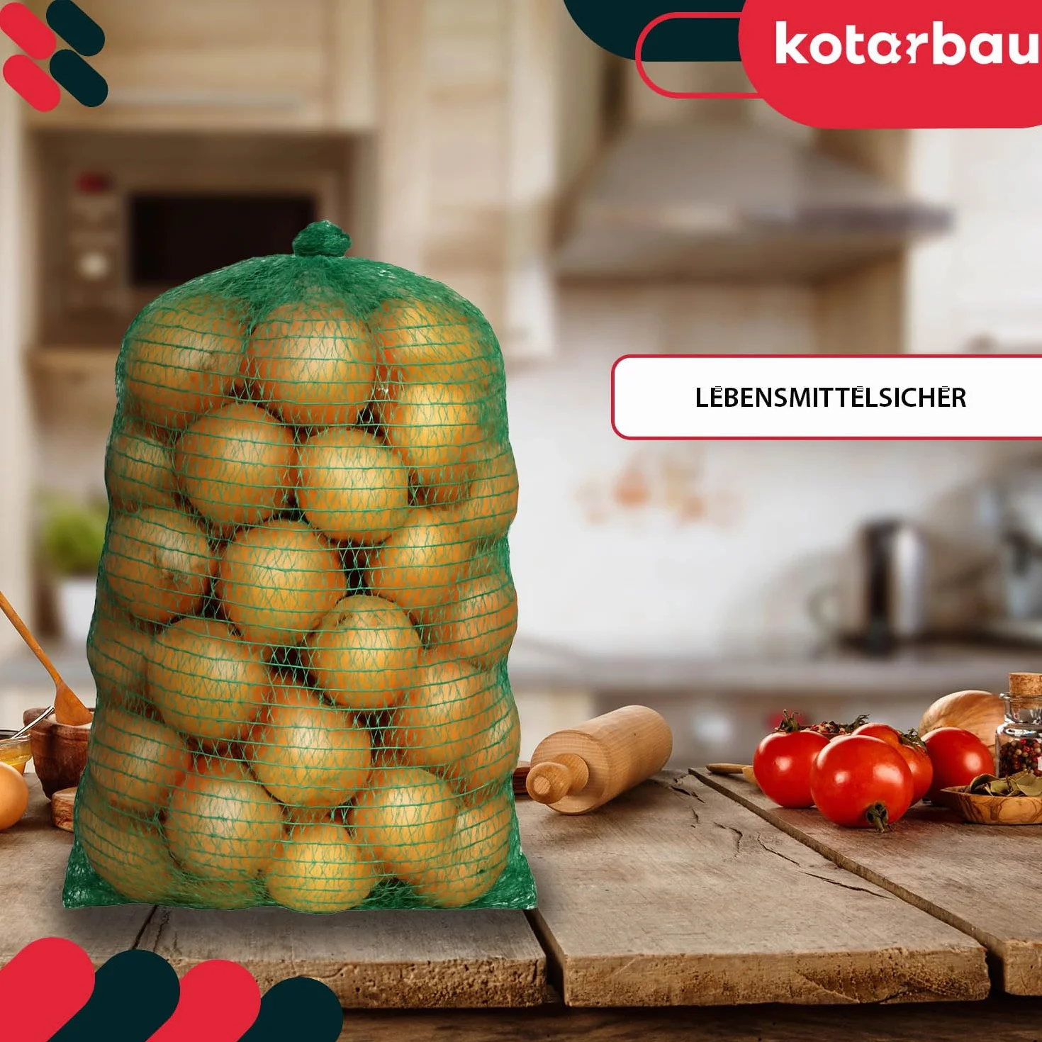 KOTARBAU® worki raszlowe 40 x 60 cm 15 kg polipropylen siatka na warzywa
