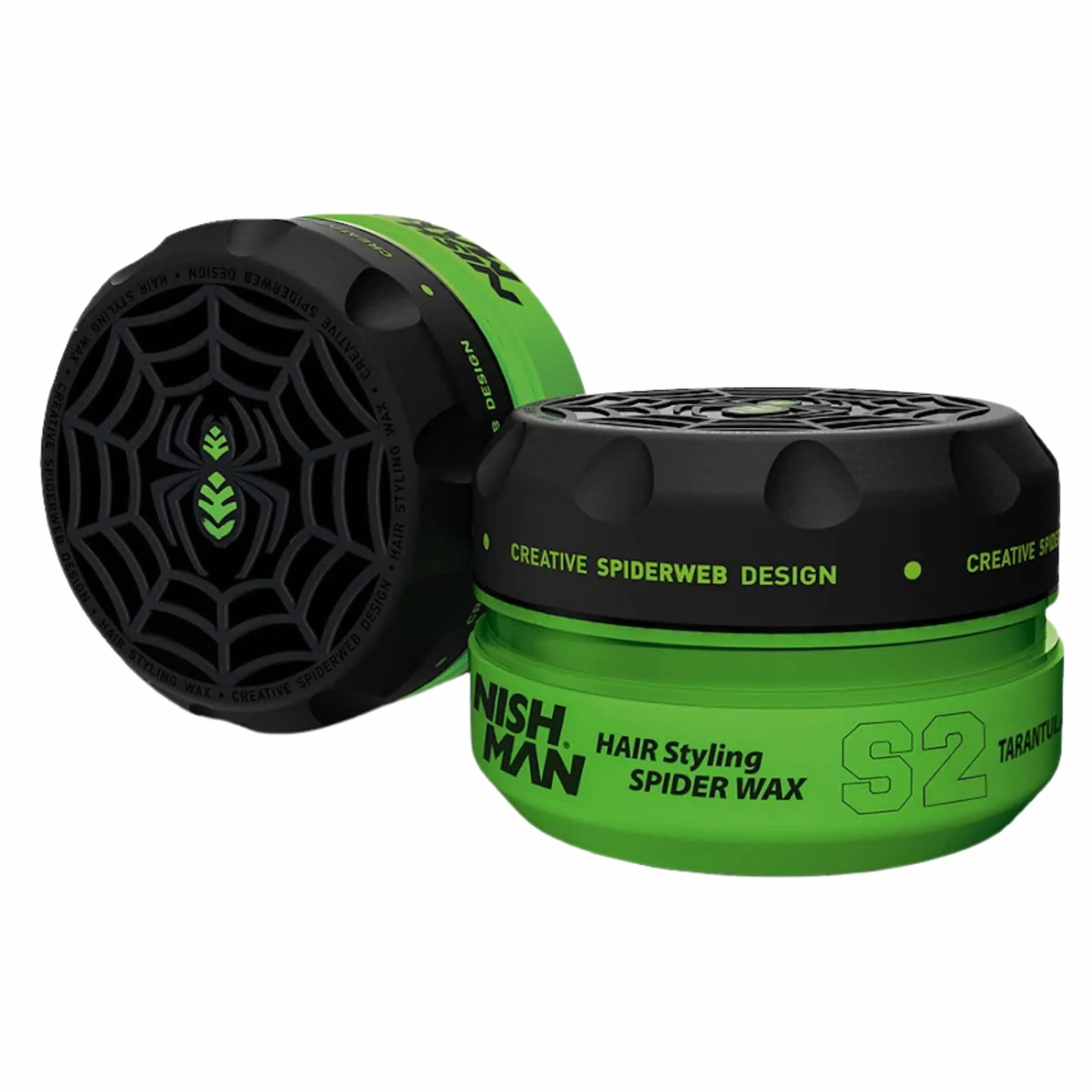 NISHMAN Wosk Aqua Spider S2 - Tarantula 150g - Mocne Utrwalenie, Błyszczące Wykończenie i Elastyczna Stylizacja dla Każdego Rodzaju Włosów – Długotrwałe Nawilżenie i Łatwo Zmywalny Wosk do Włosów